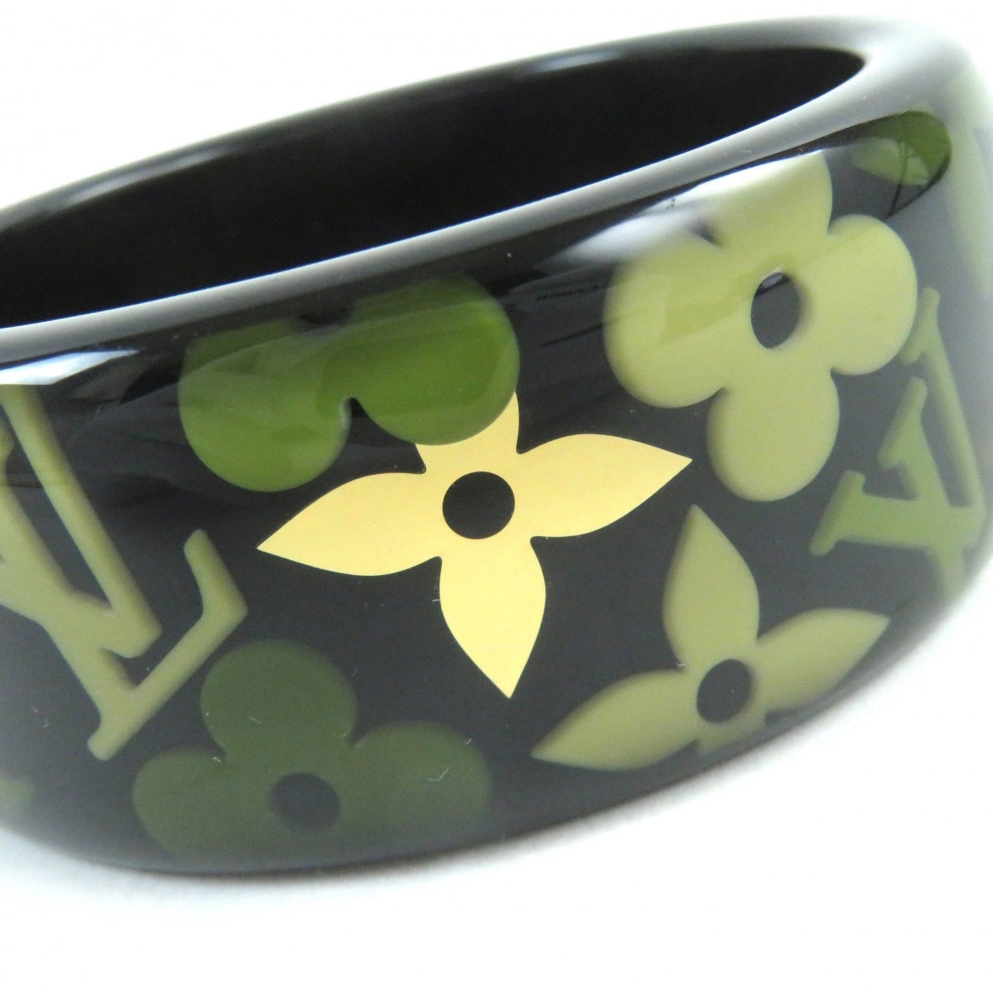 LOUIS VUITTON Bangle M65638 plastic Black Green type Yellow type Gold Brass Referrerandole