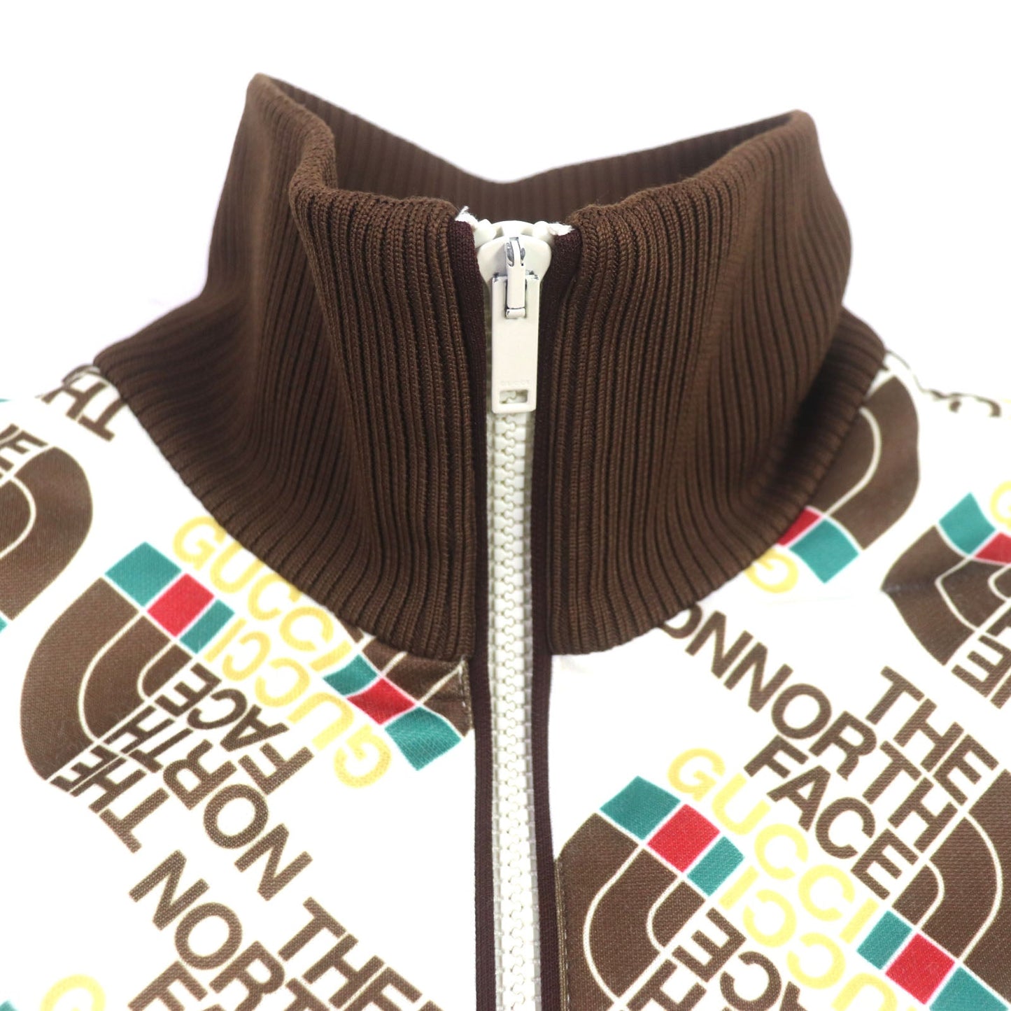 GUCCI Track jacket 651321 Outer: 55% polyester, Outer: 45% cotton, Lining: 100% polyester, Part: 93% polyester, Part: 5% nylon, : 2% polyurethane Brown white mens XS Used