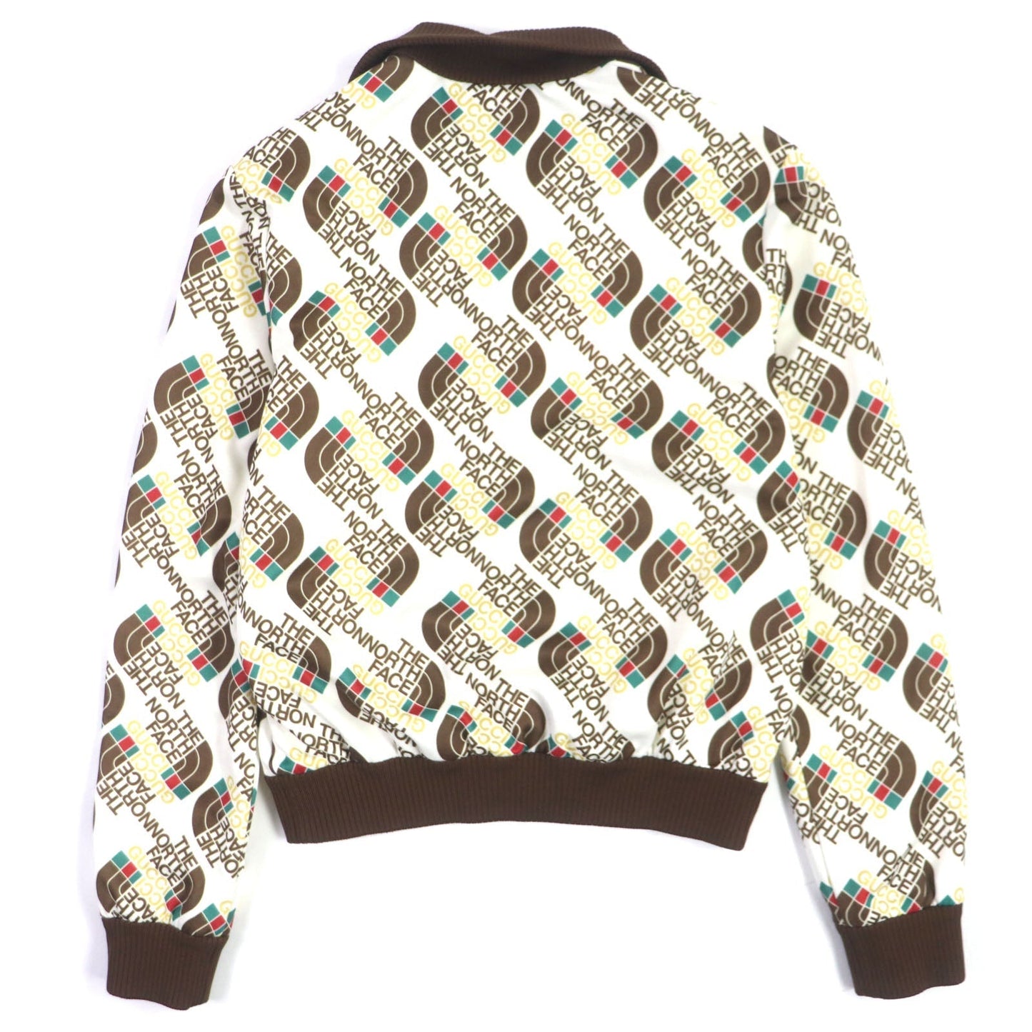 GUCCI Track jacket 651321 Outer: 55% polyester, Outer: 45% cotton, Lining: 100% polyester, Part: 93% polyester, Part: 5% nylon, : 2% polyurethane Brown white mens XS Used