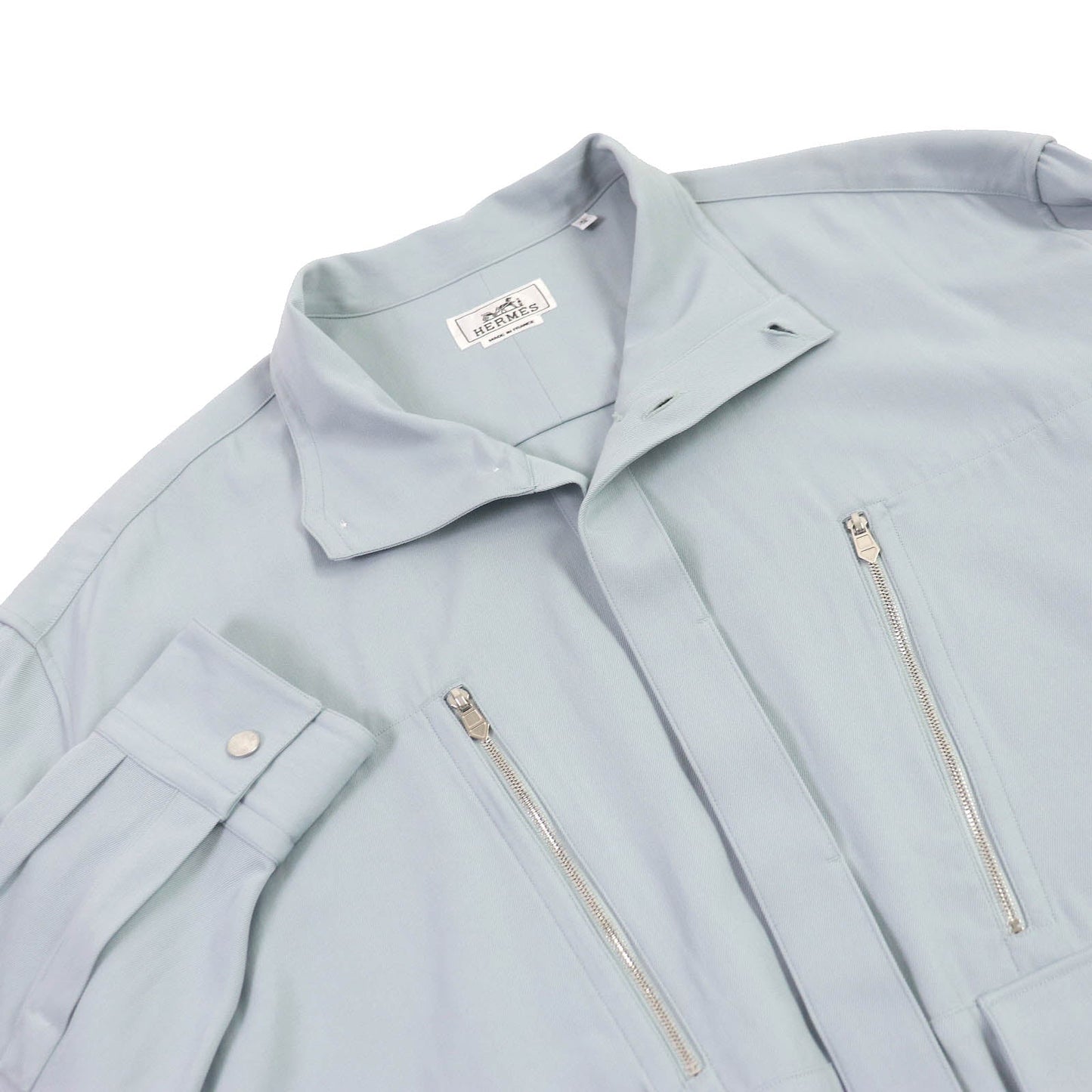 HERMES Blouson wool Light blue 41