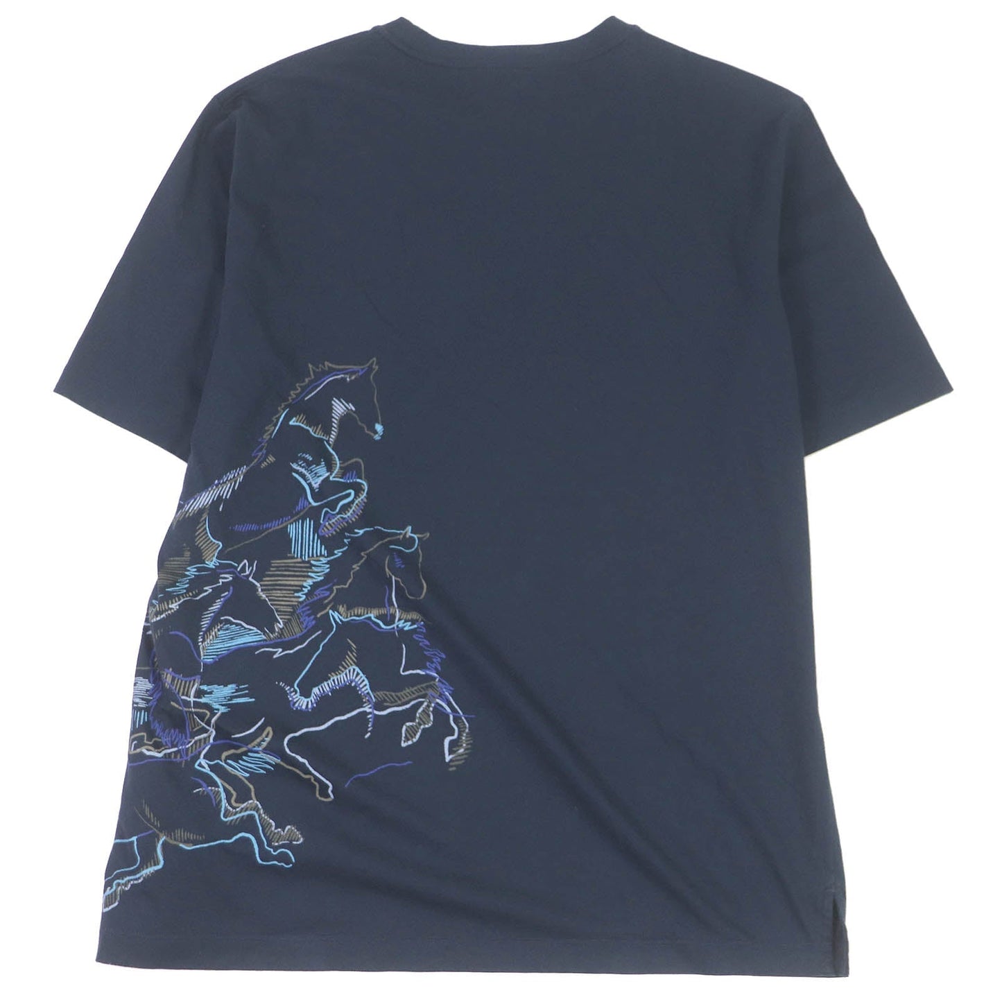 HERMES Short sleeve T-shirt cotton Navy S