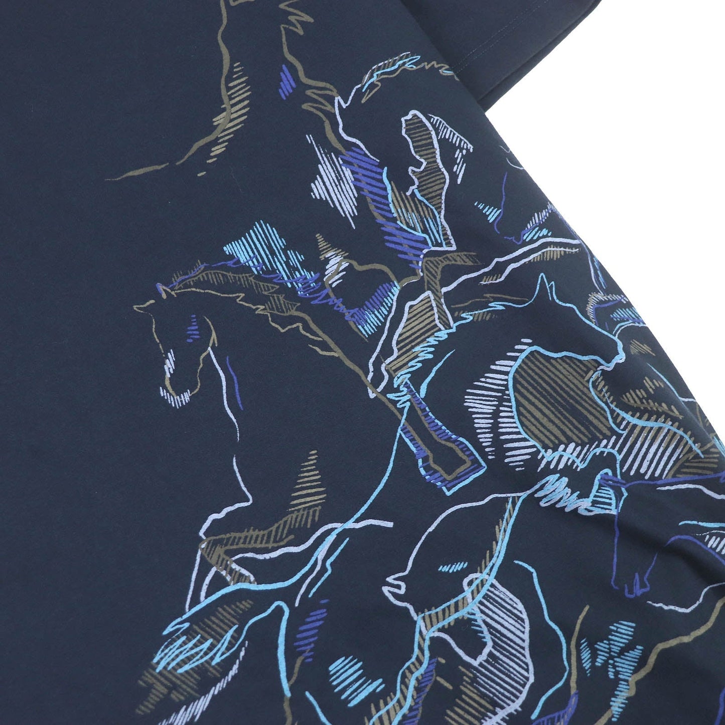 HERMES Short sleeve T-shirt cotton Navy S