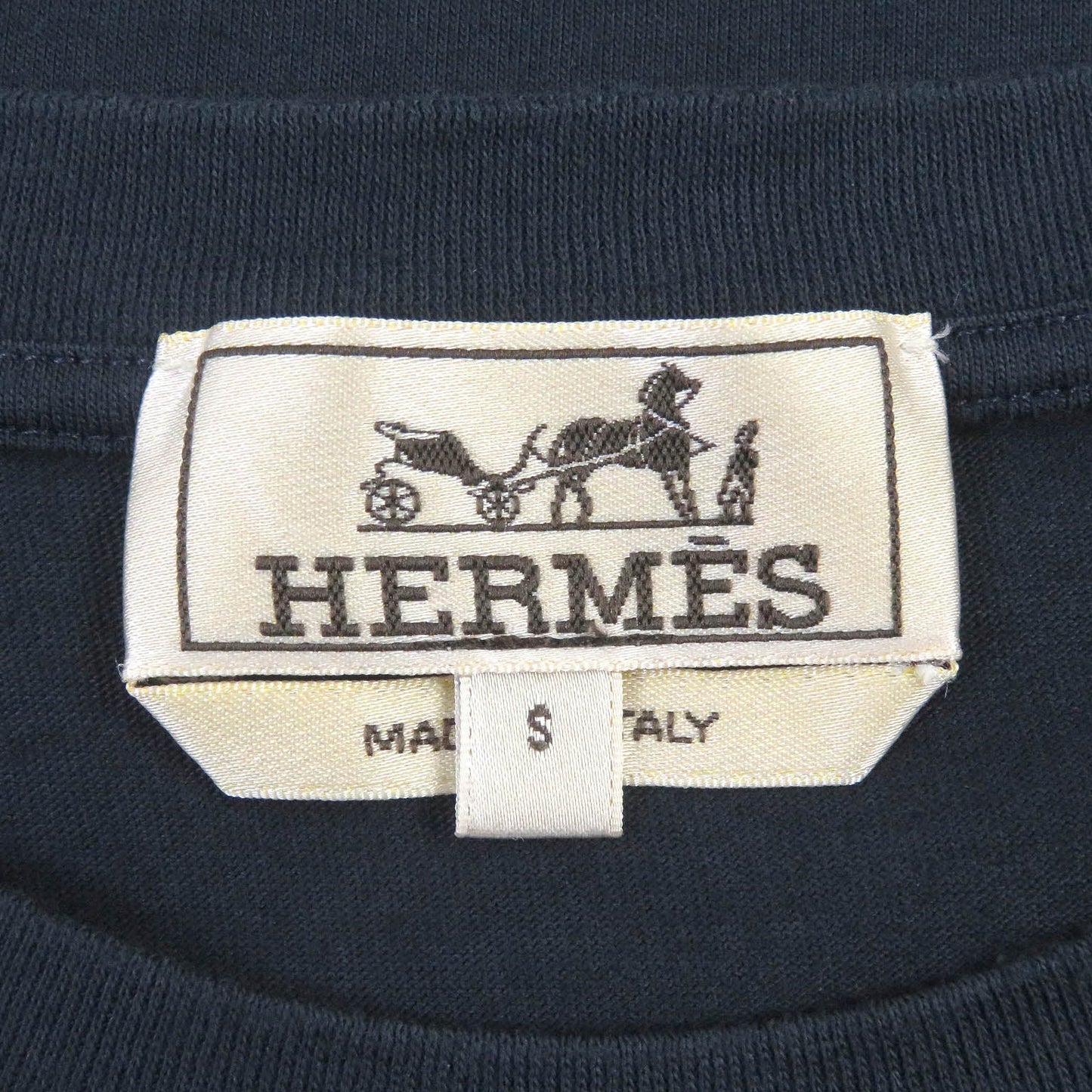 HERMES Short sleeve T-shirt cotton Navy S