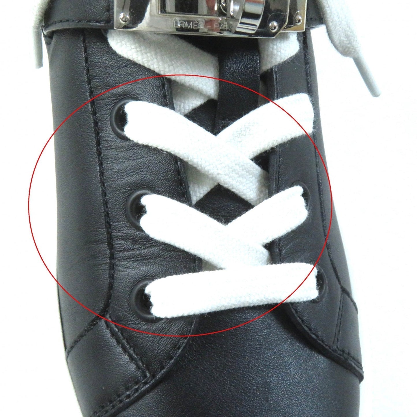 HERMES High cut sneakers 212260Z Main: Leather black Daydream Women 36.5 Used