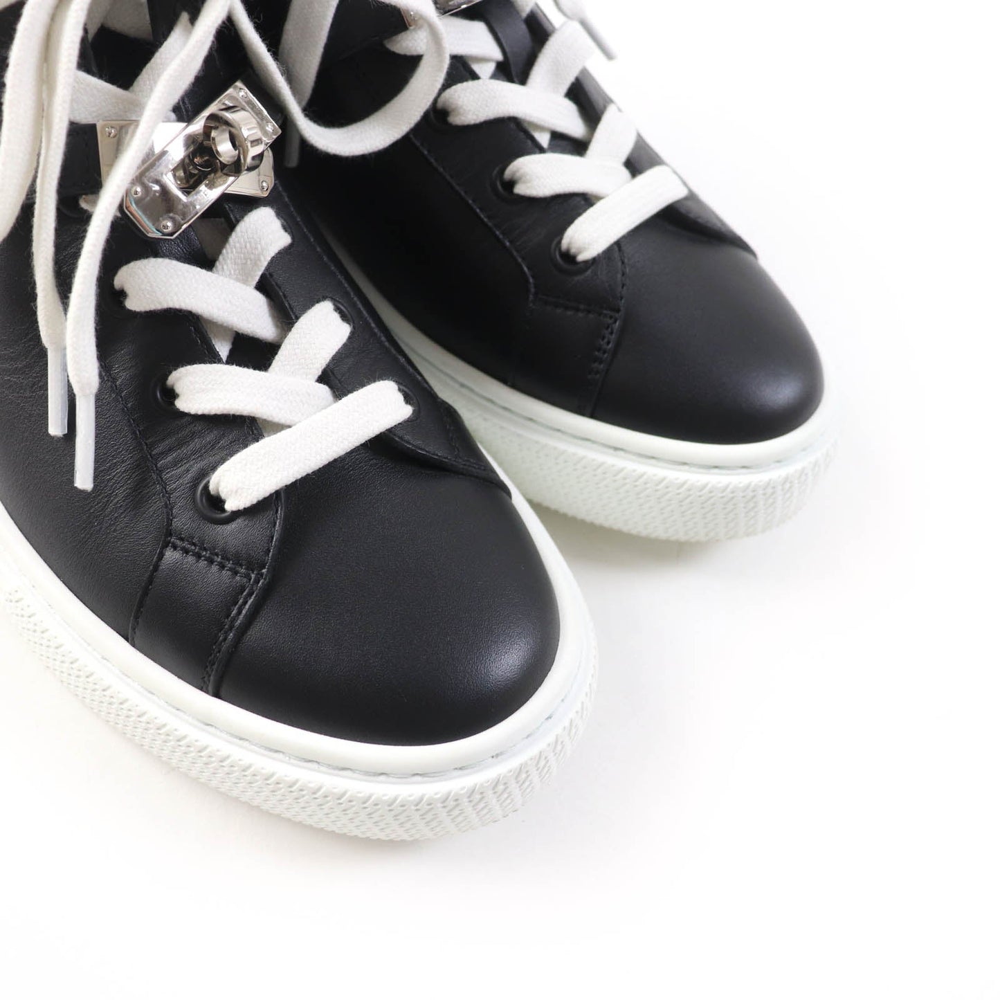 HERMES High cut sneakers 212260Z Main: Leather black Daydream Women 36.5 Used