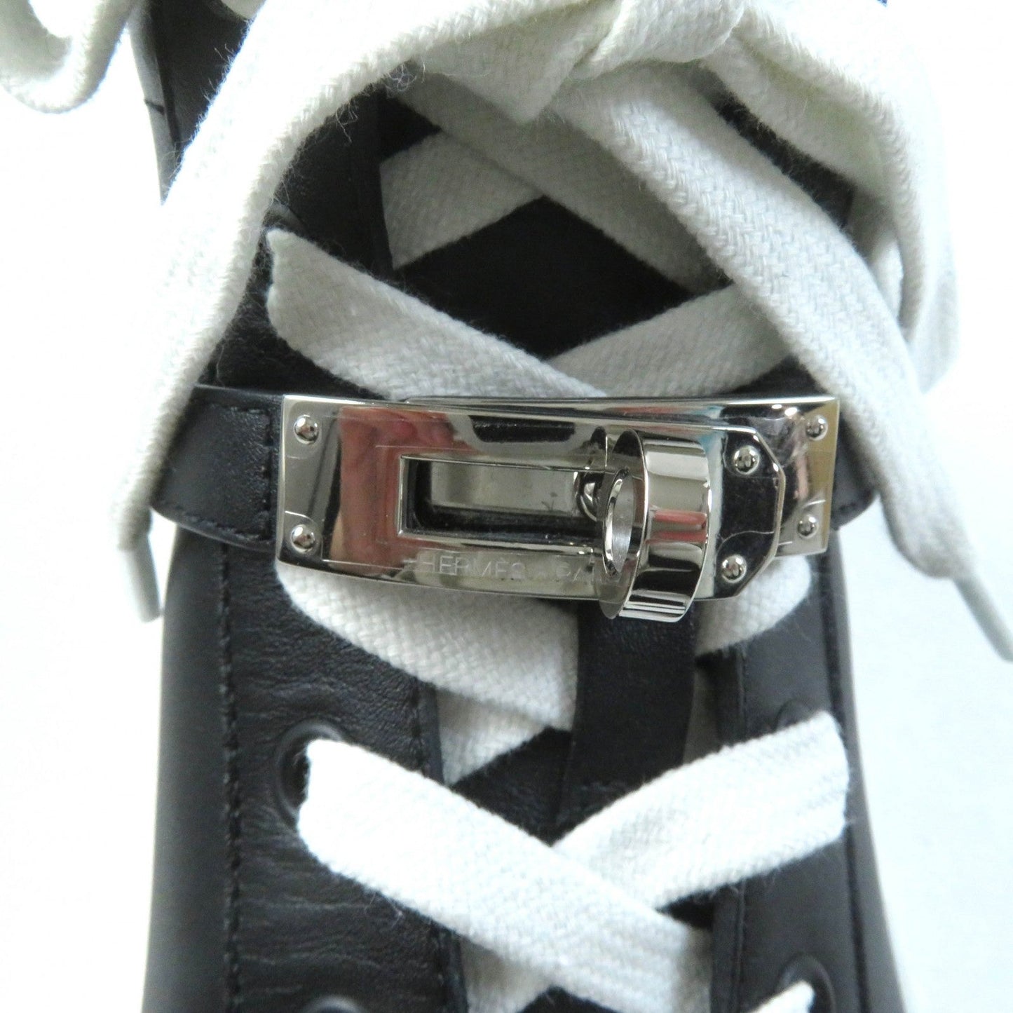 HERMES High cut sneakers 212260Z Main: Leather black Daydream Women 36.5 Used