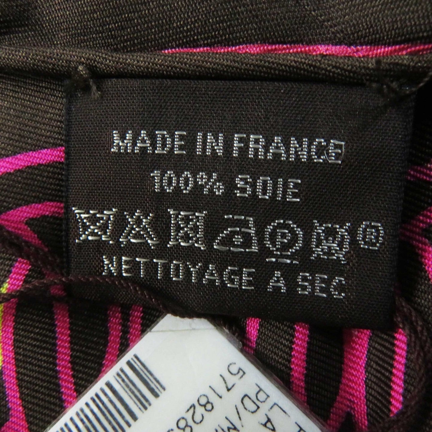 HERMES Stall H571828S silk Maron/Jaune POINTE TWILL Morning walk