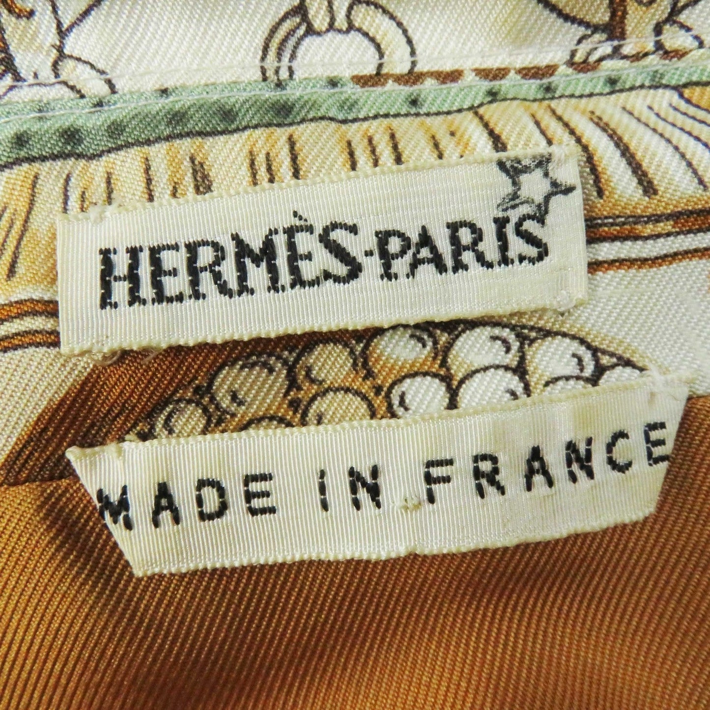 HERMES Main: 100% silk Multi Margiela period TERRES PRECIEUSES Valuable place Women 40 Used
