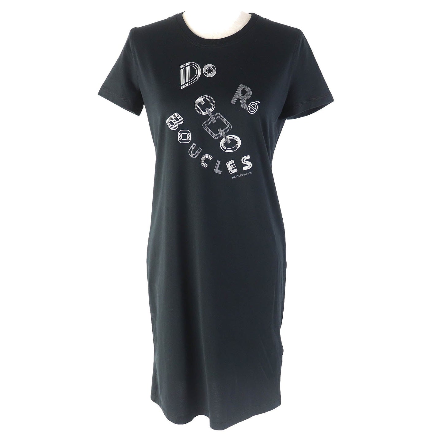 HERMES one piece 3H4506DL cotton black 34