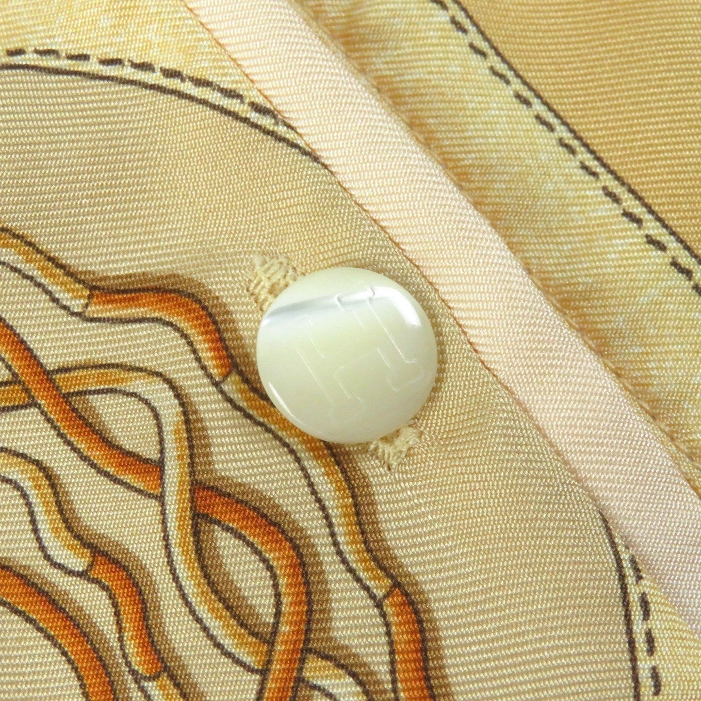 HERMES tops silk Orange type M