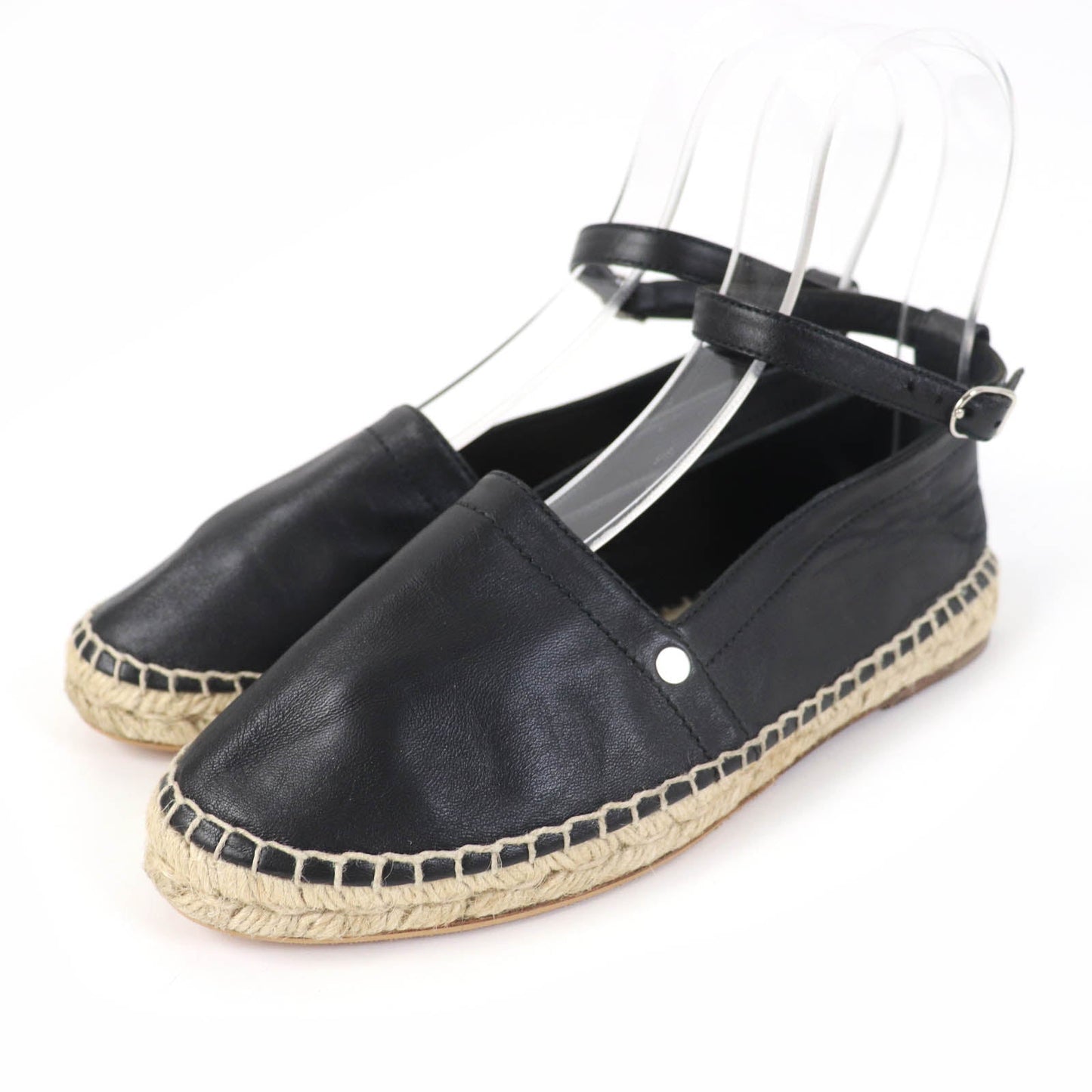 HERMES Slip-on leather black 36