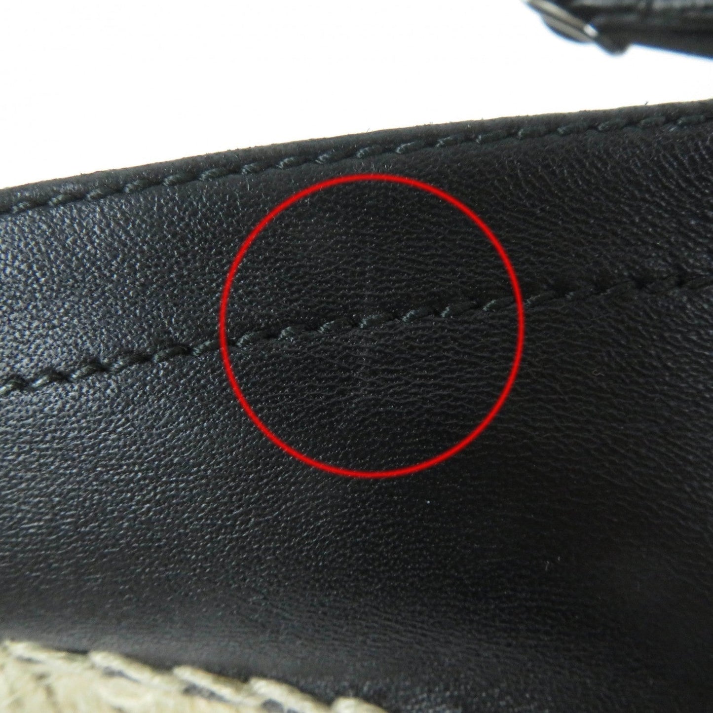 HERMES Slip-on leather black 36
