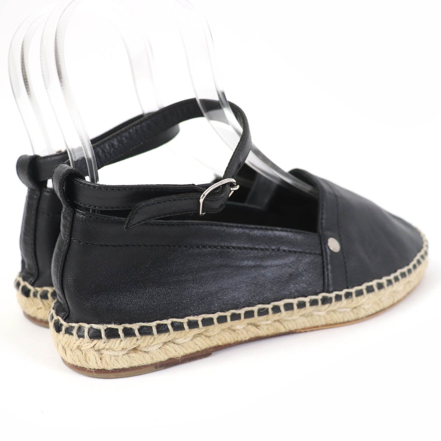 HERMES Slip-on leather black 36