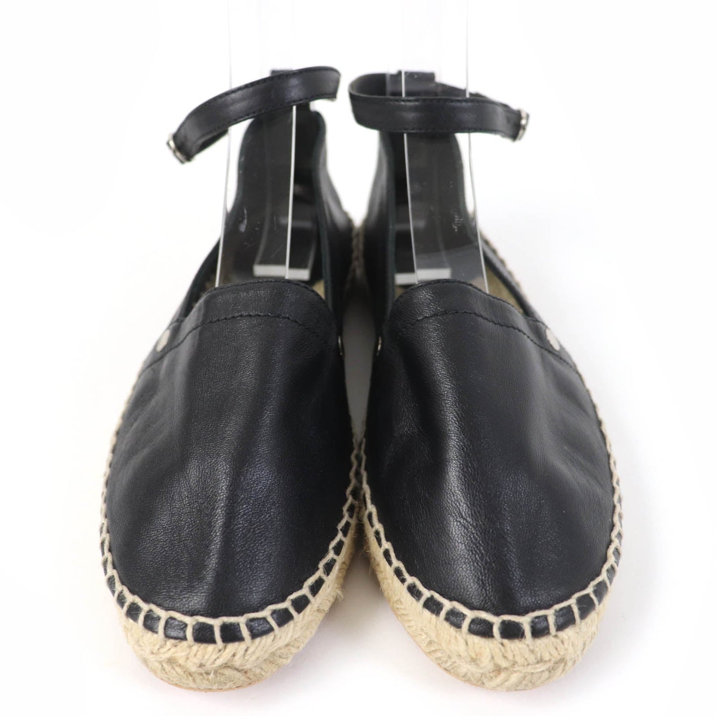 HERMES Slip-on leather black 36