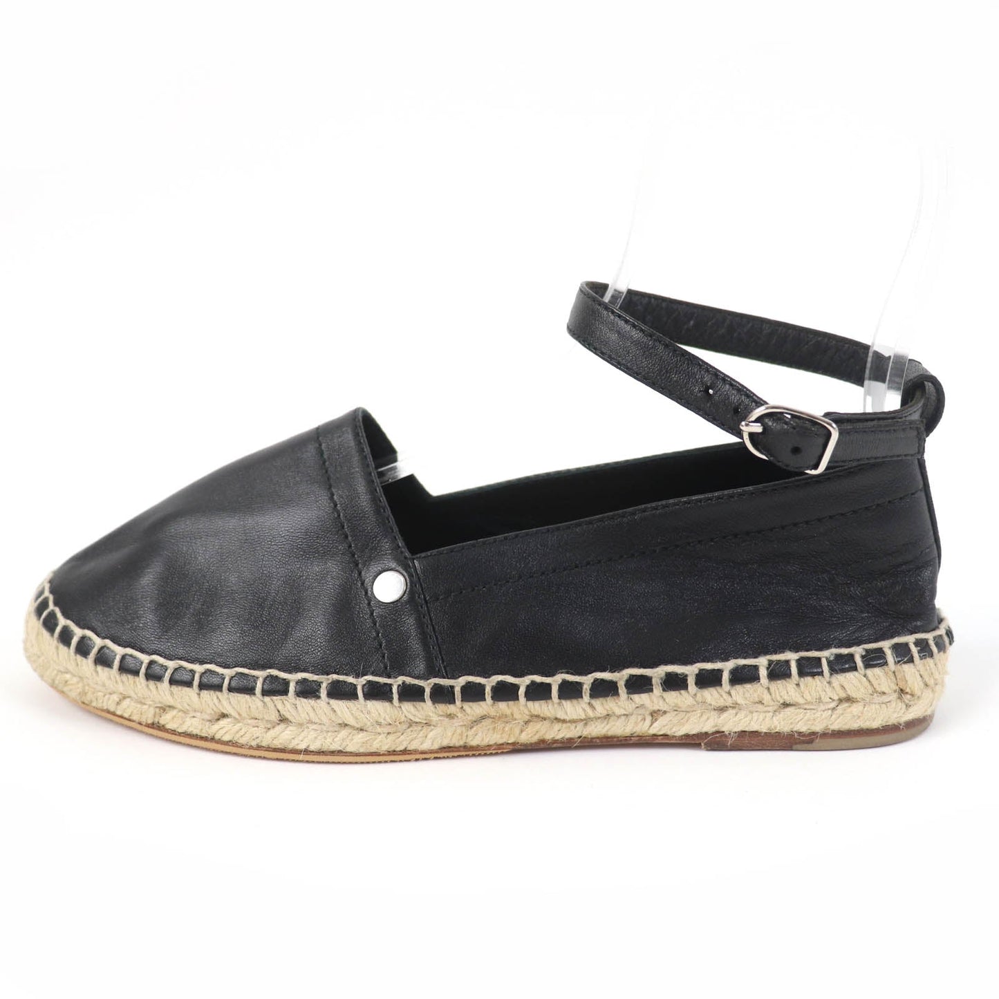 HERMES Slip-on leather black 36