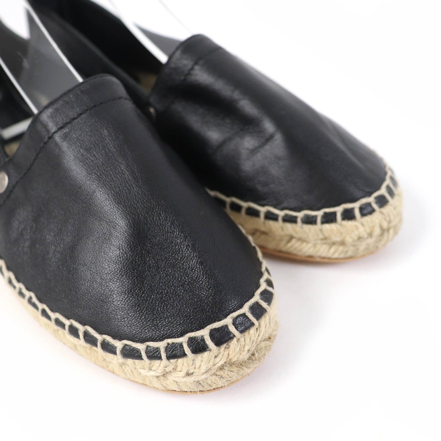 HERMES Slip-on leather black 36