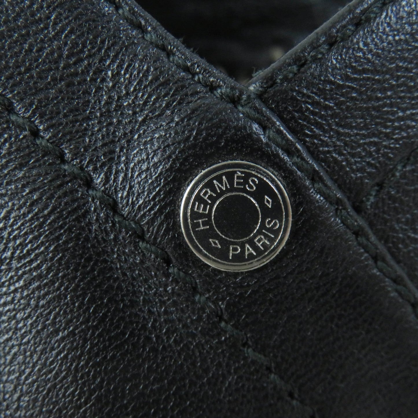 HERMES Slip-on leather black 36