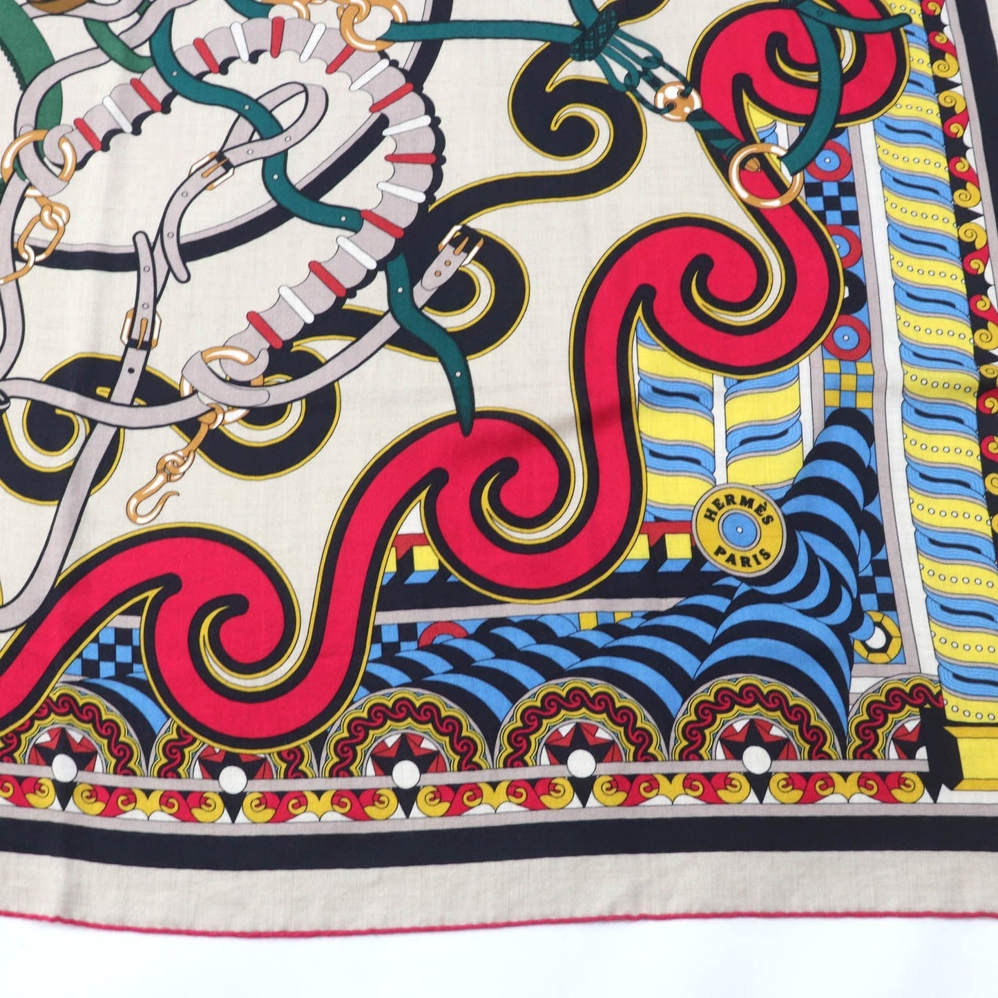 HERMES Stall H243853S cashmere Multi Caléjean 140