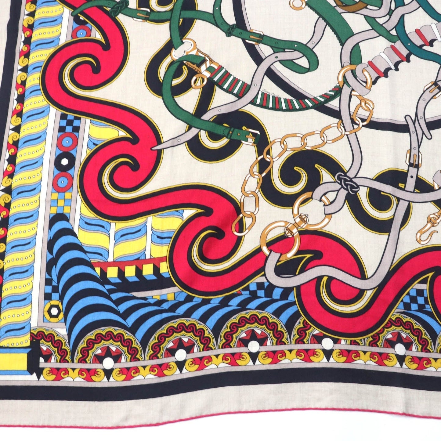 HERMES Stall H243853S cashmere Multi Caléjean 140