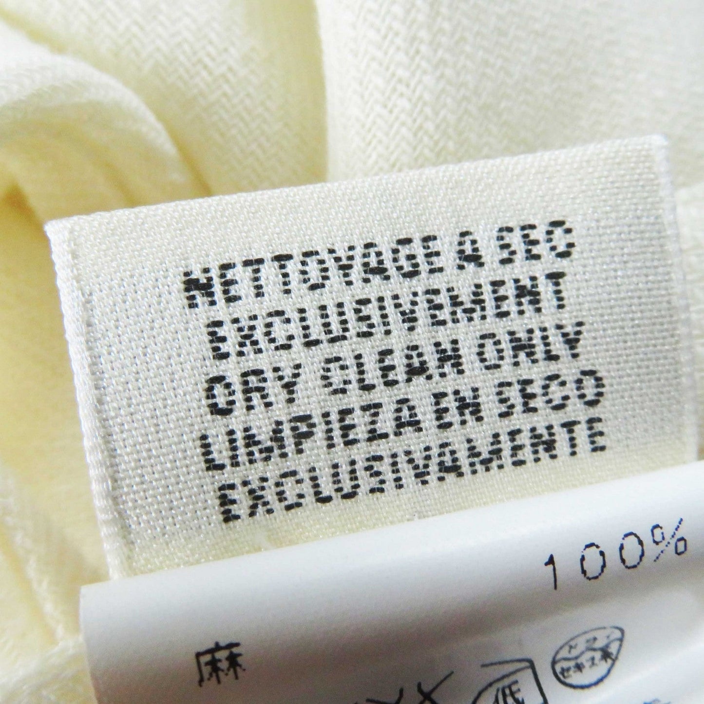 HERMES one piece Main: 100% linen Ivory Margiela period Women 40 Used