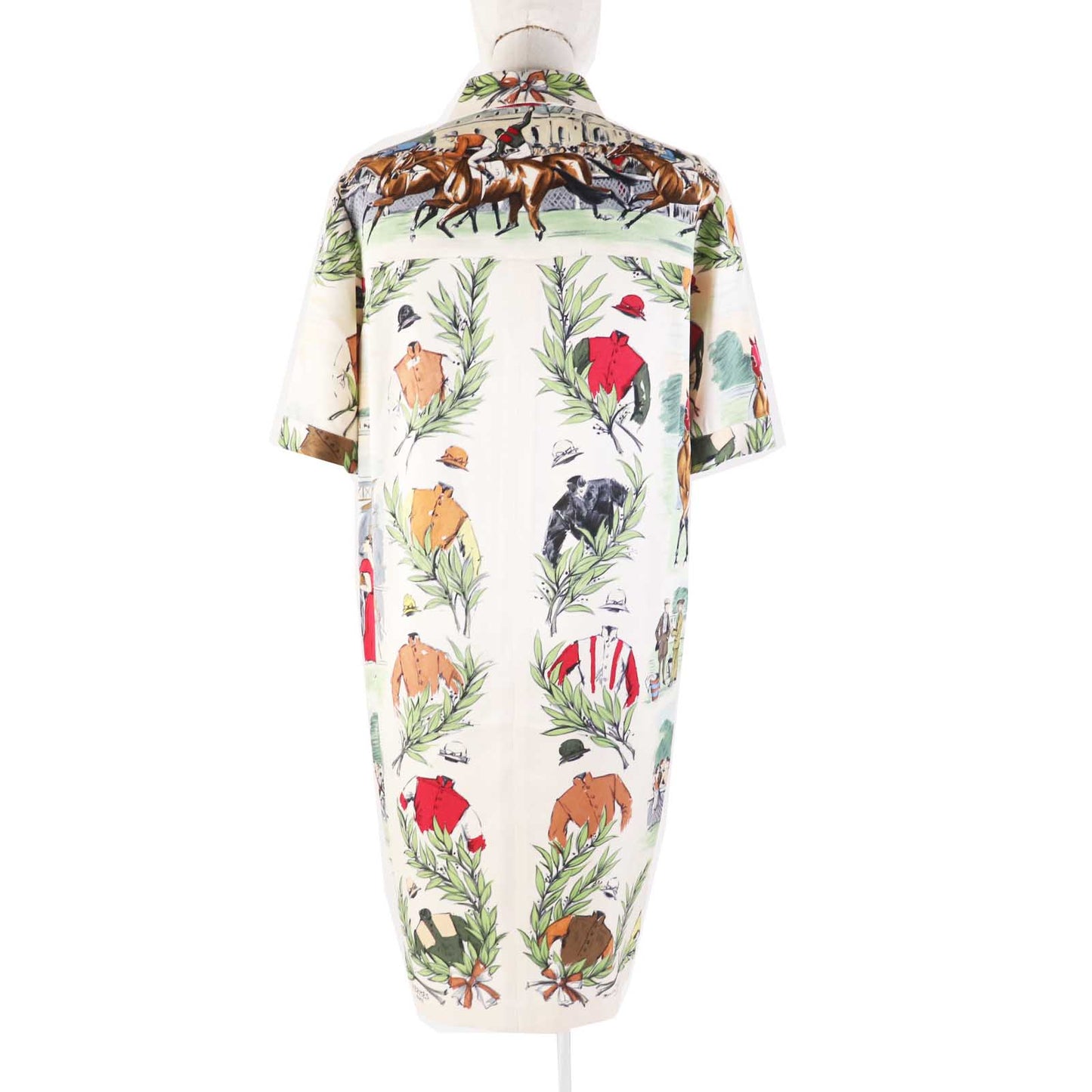 HERMES one piece Main: 100% silk Multi Women 36 Used