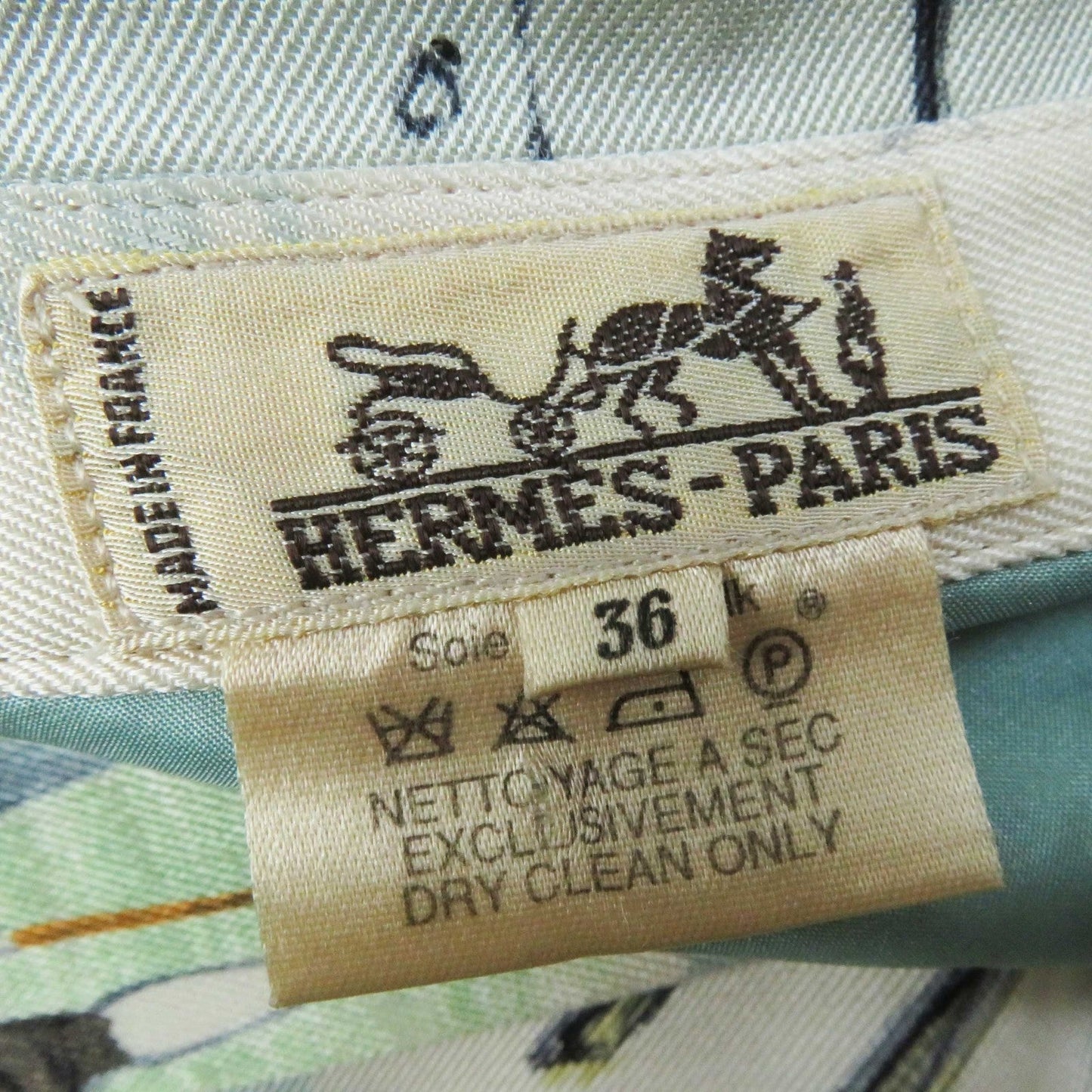 HERMES one piece Main: 100% silk Multi Women 36 Used