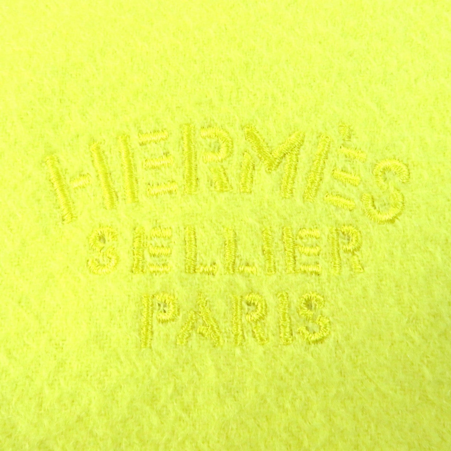 HERMES shawl Main: 100% cashmere yellow Women Used