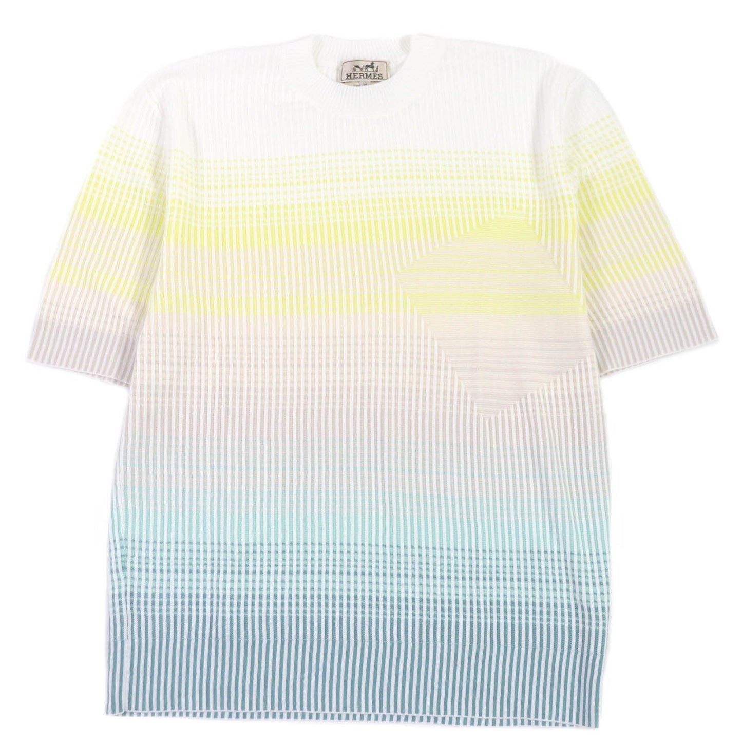 HERMES Short sleeve knit cotton White type XS