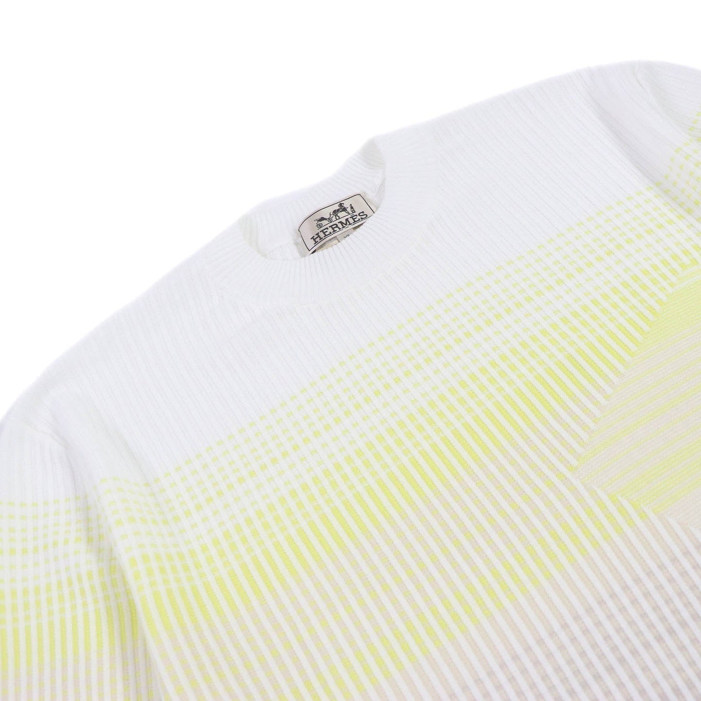 HERMES Short sleeve knit cotton White type XS