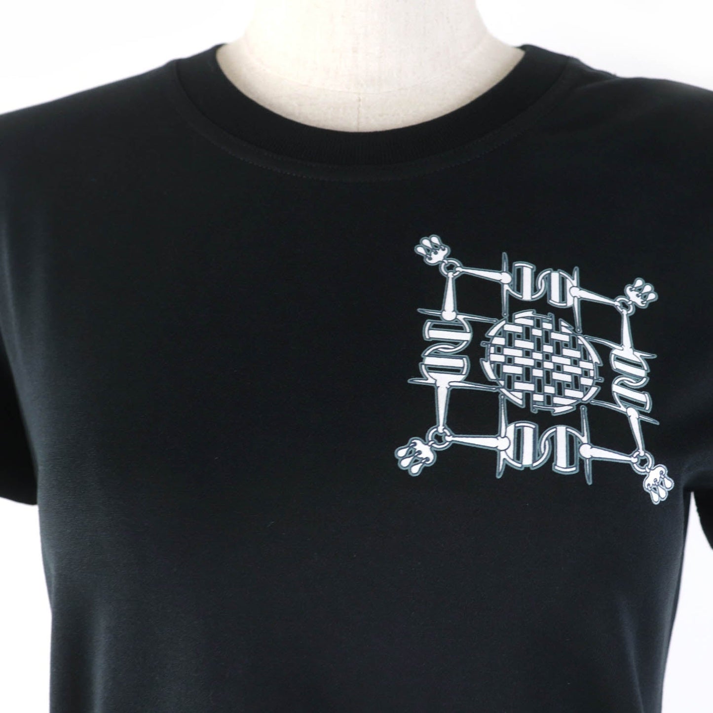 HERMES Short sleeve T-shirt 4H4642DA cotton black 34