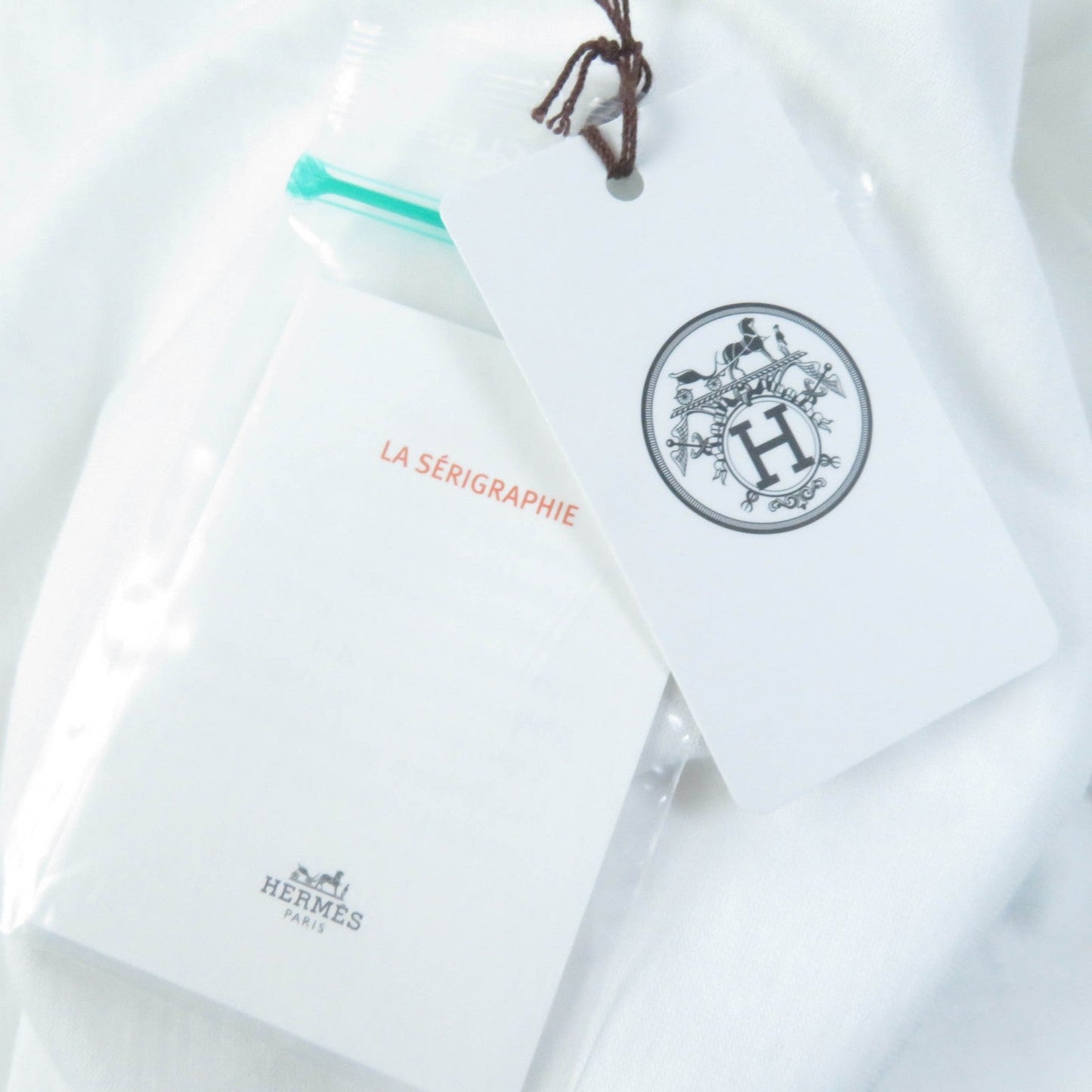 HERMES Short sleeve T-shirt 3H4611DL cotton white De Re Boucle 44