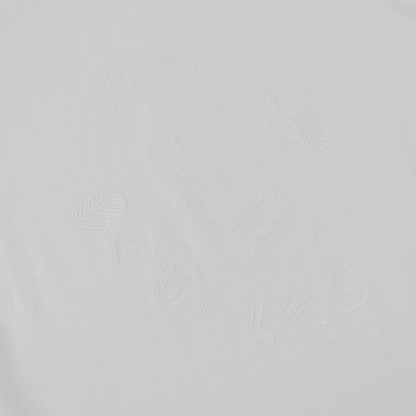 HERMES Short sleeve T-shirt 3H4611DL cotton white De Re Boucle 44