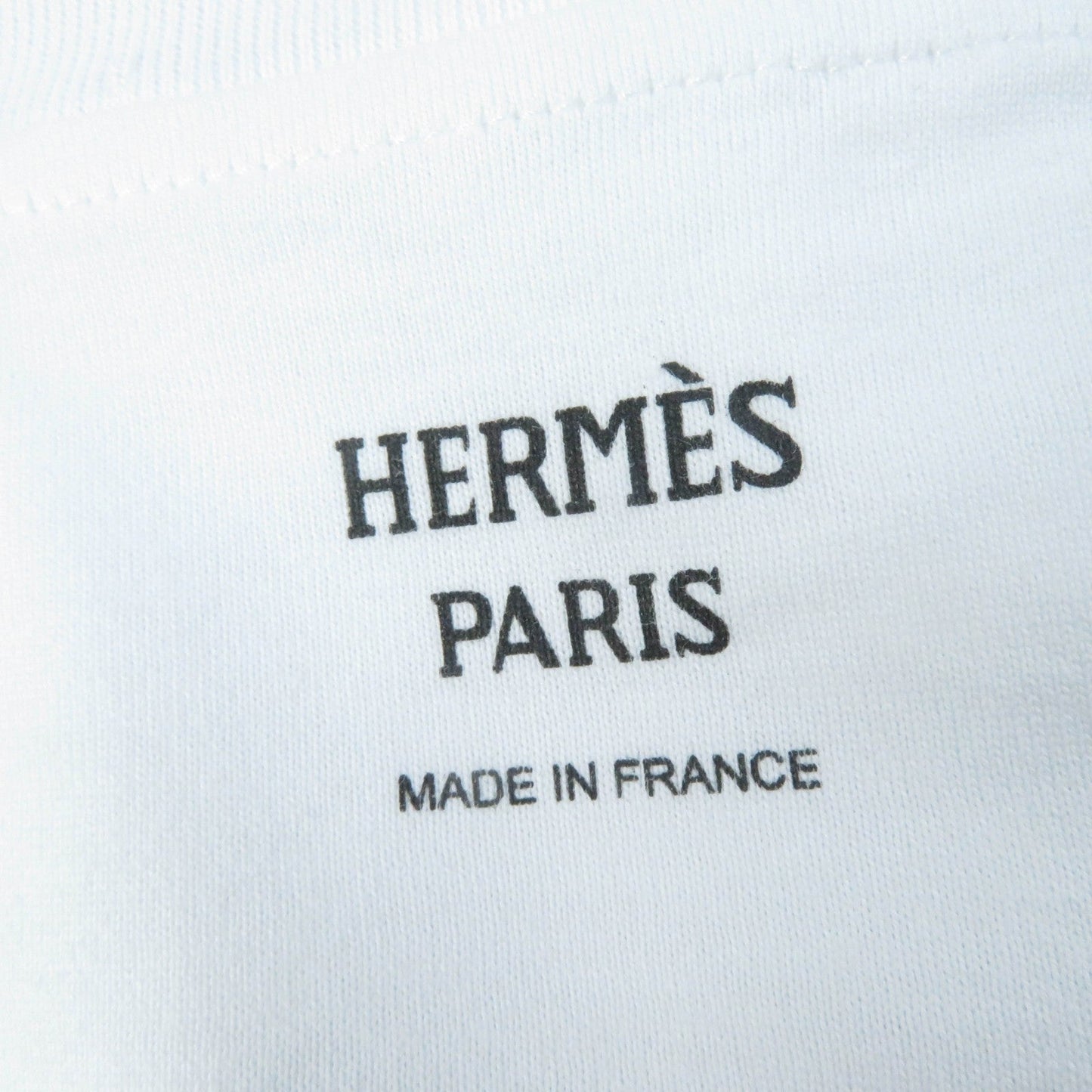 HERMES Short sleeve T-shirt 3H4611DL cotton white De Re Boucle 44