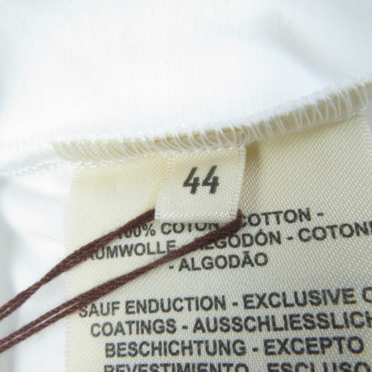 HERMES Short sleeve T-shirt 3H4611DL cotton white De Re Boucle 44