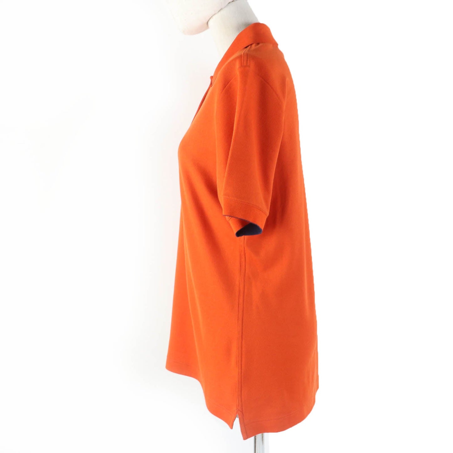 HERMES Short sleeve polo shirt H800270E cotton Orange Double Joux XL