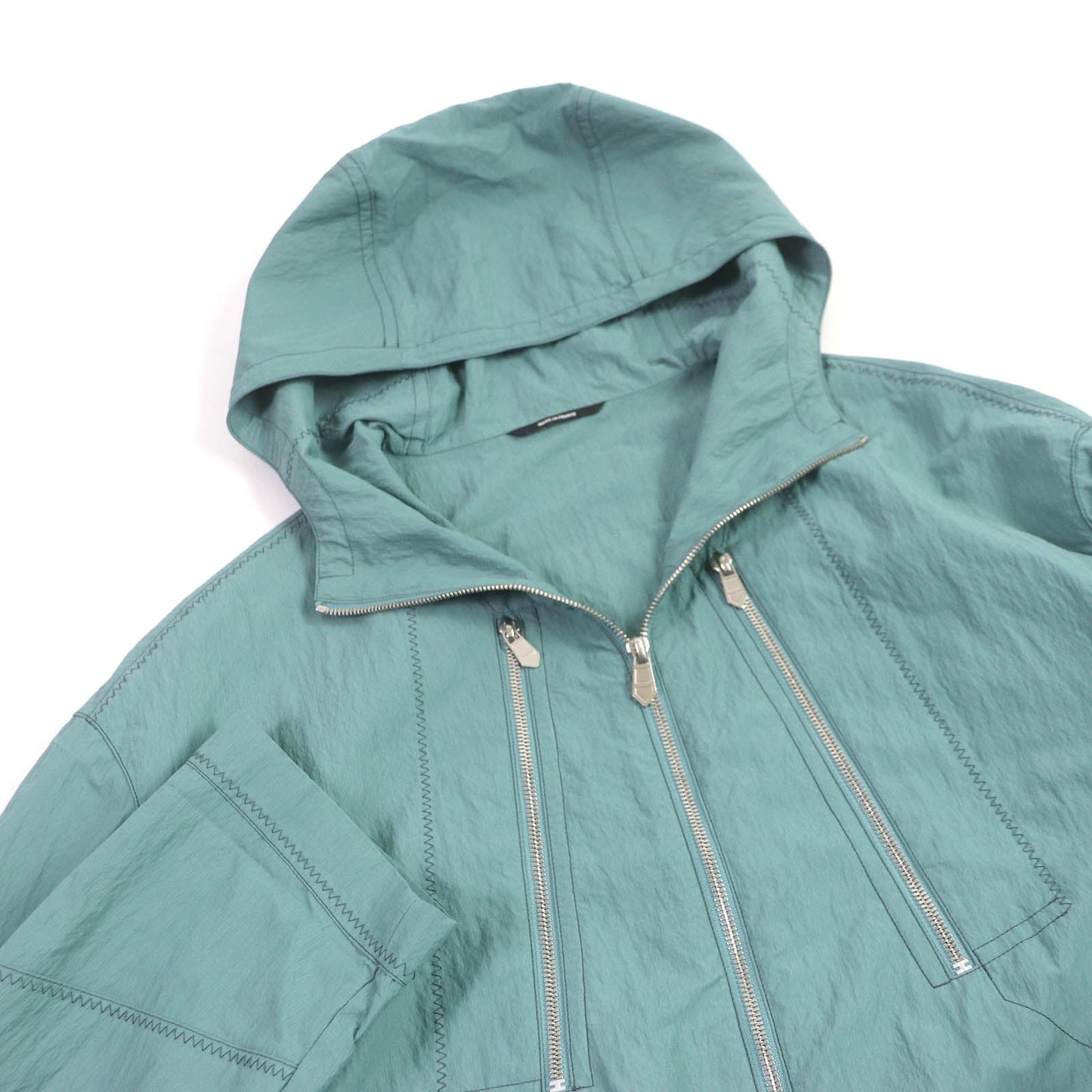 HERMES coat Main: 58% cupra, Main: 42% nylon, Part: 100% cotton Light blue mens 48 Used