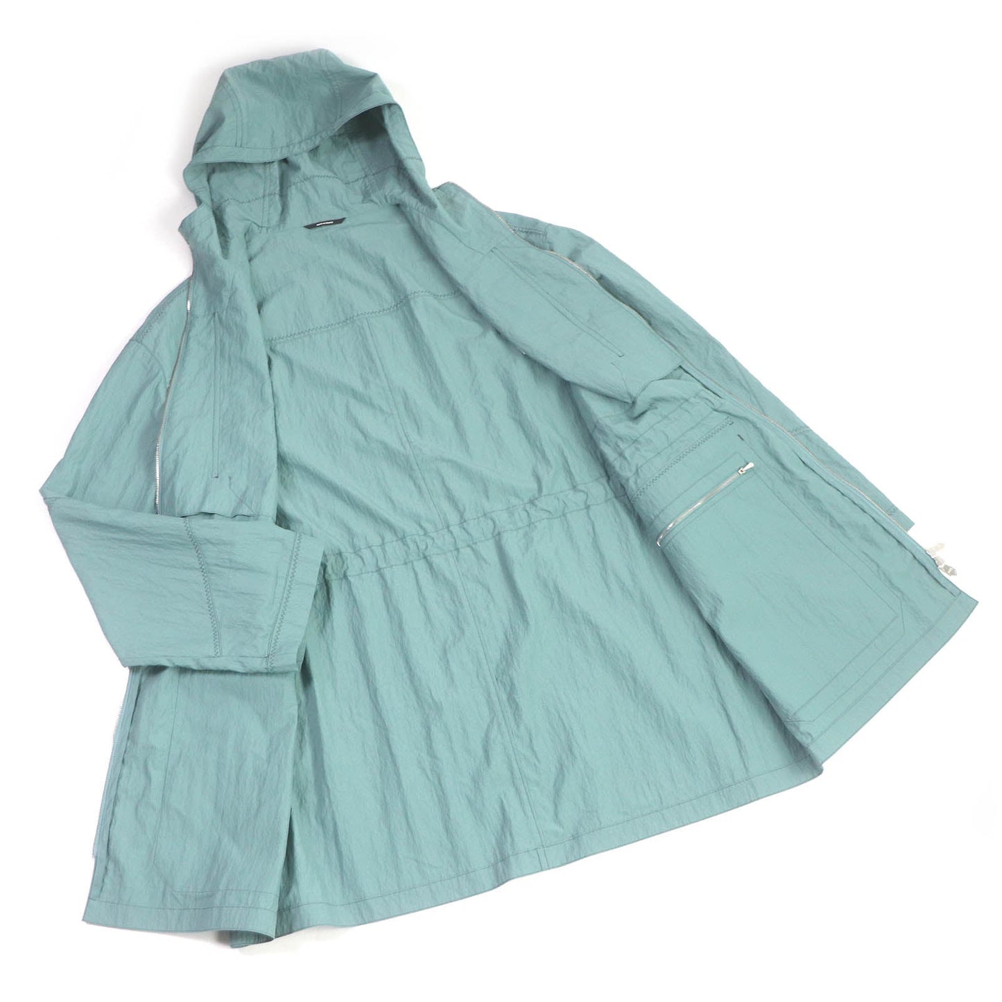 HERMES coat Main: 58% cupra, Main: 42% nylon, Part: 100% cotton Light blue mens 48 Used