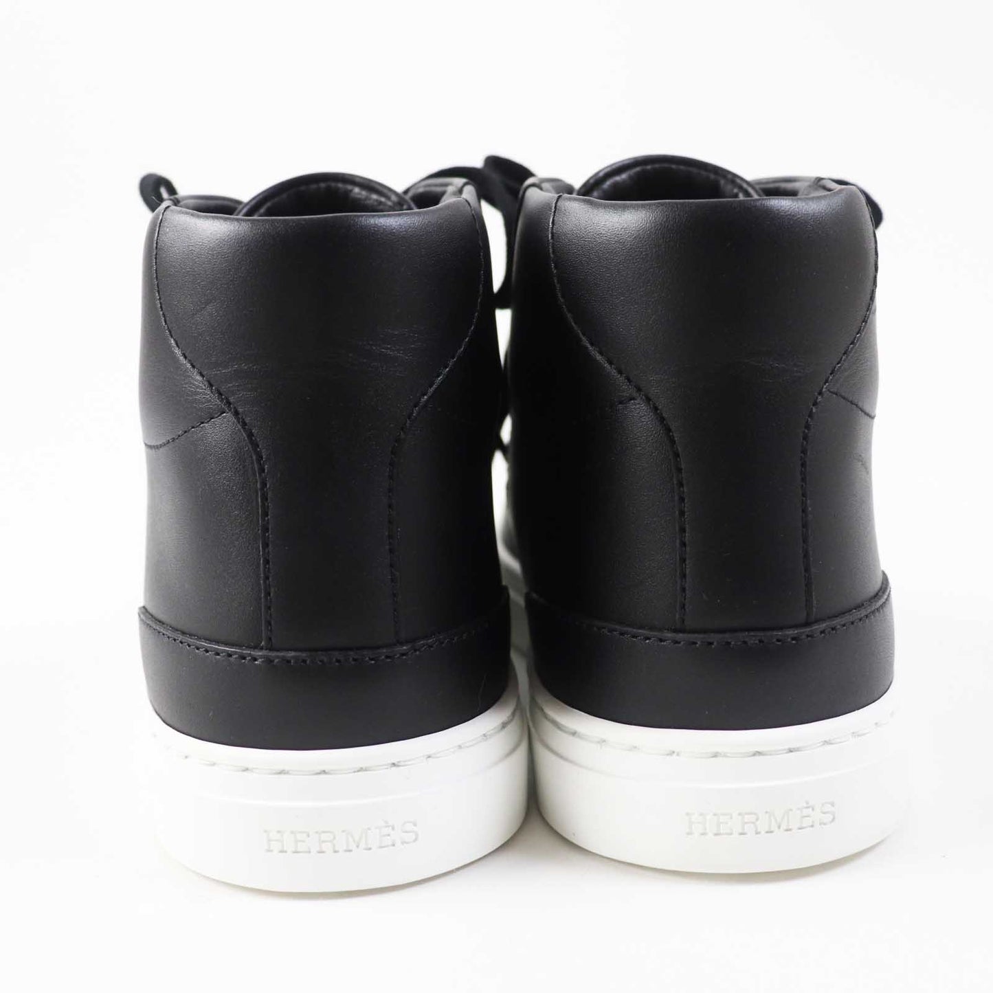 HERMES High cut sneakers RG222183Z leather black Daydream 36