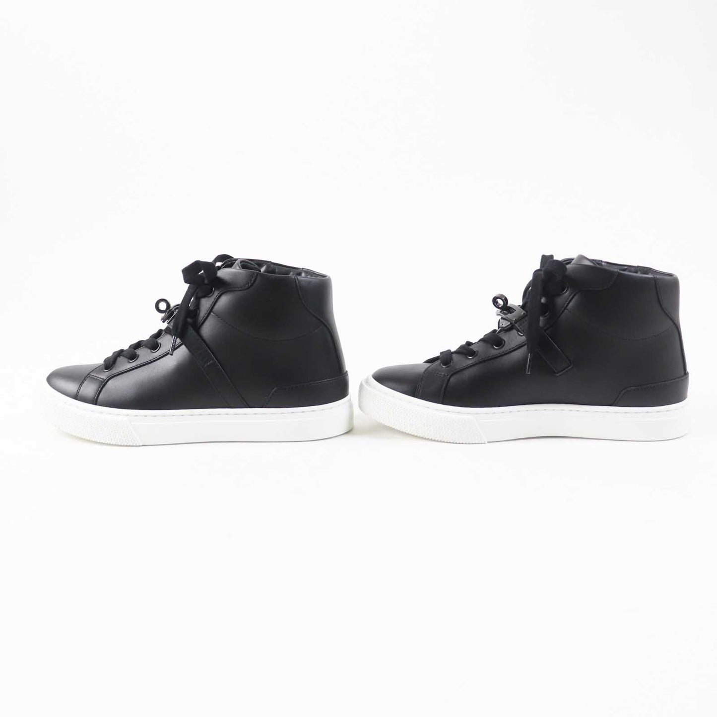 HERMES High cut sneakers RG222183Z leather black Daydream 36