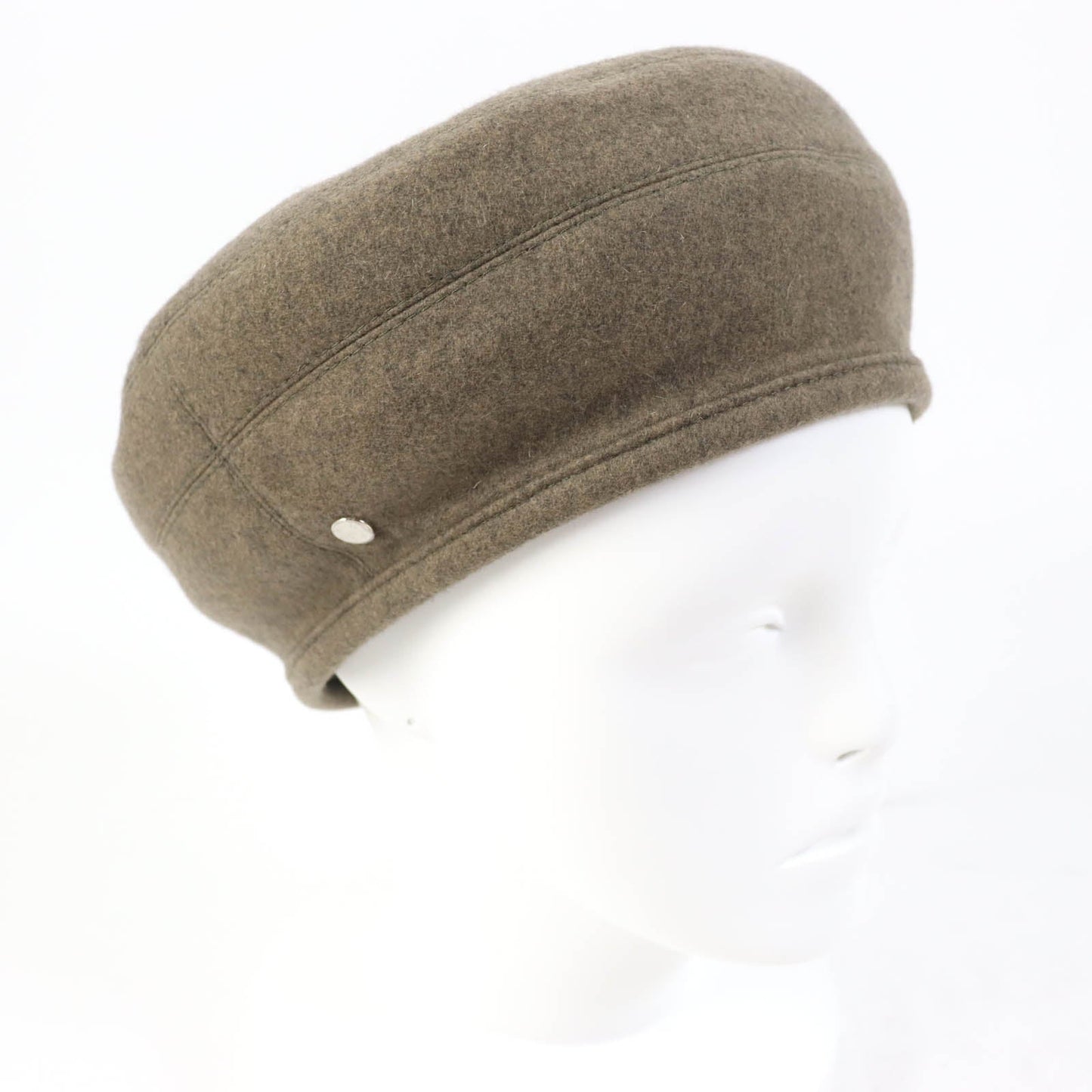 HERMES beret cashmere Brown type Saint Honoré 58