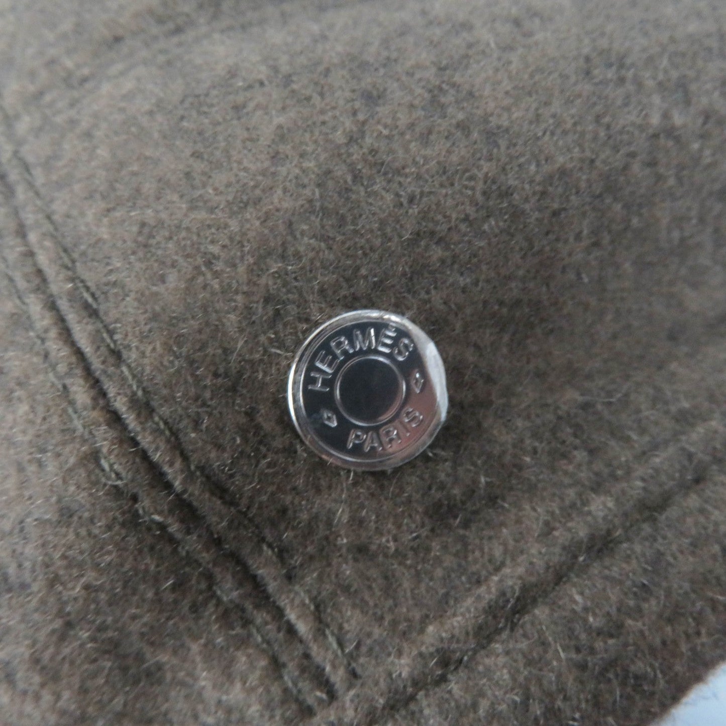 HERMES beret cashmere Brown type Saint Honoré 58