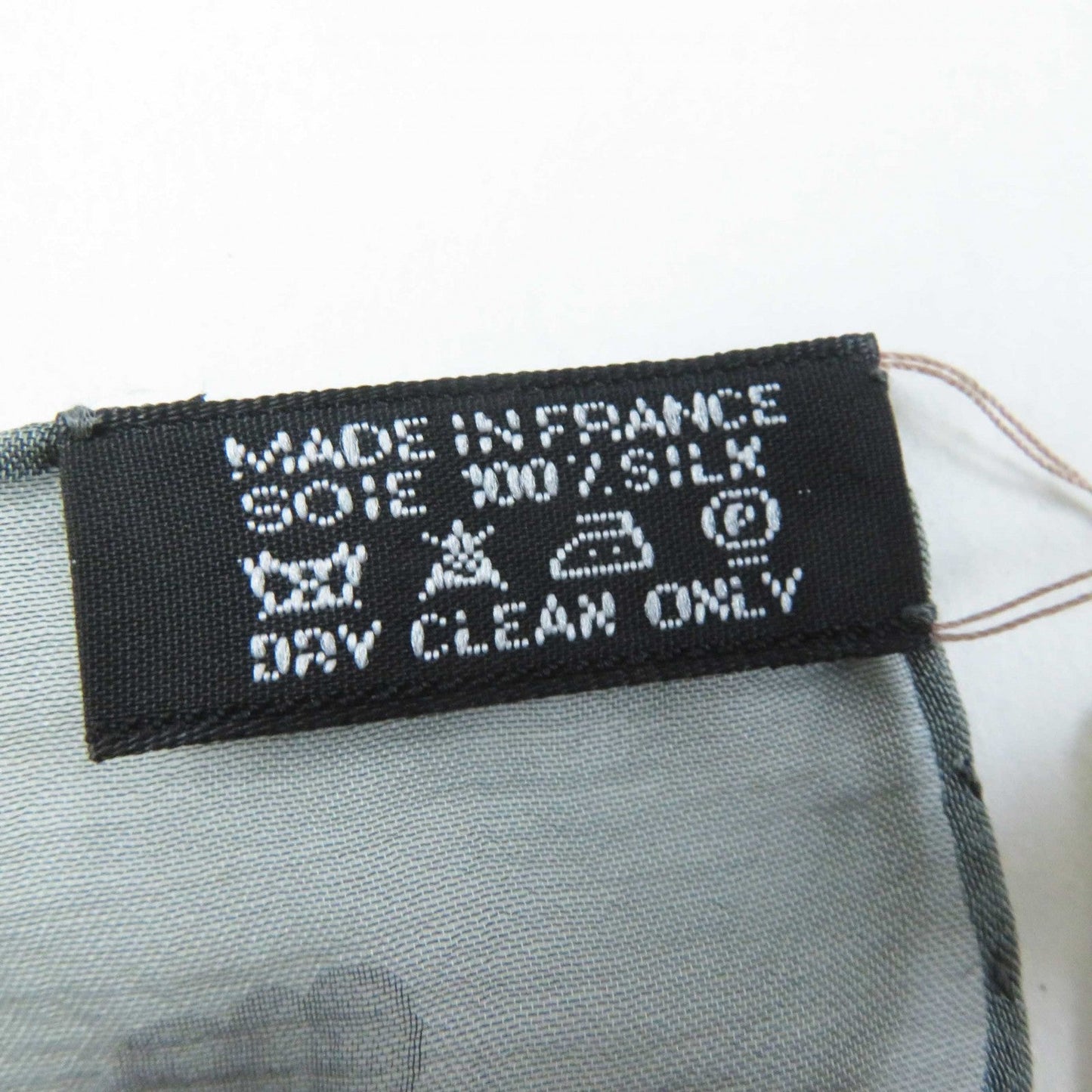 HERMES scarf silk gray Carre140 KELLY EN PERLES