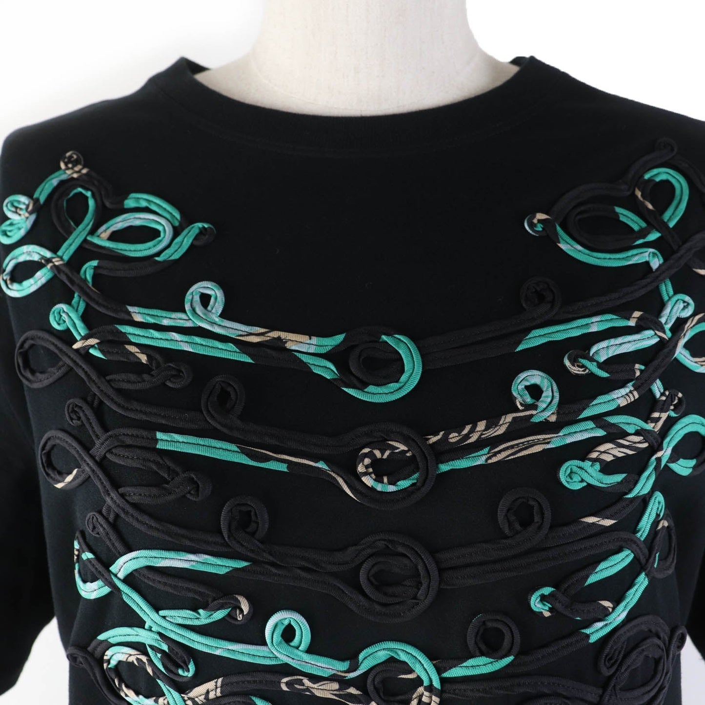 HERMES one piece cotton black 34