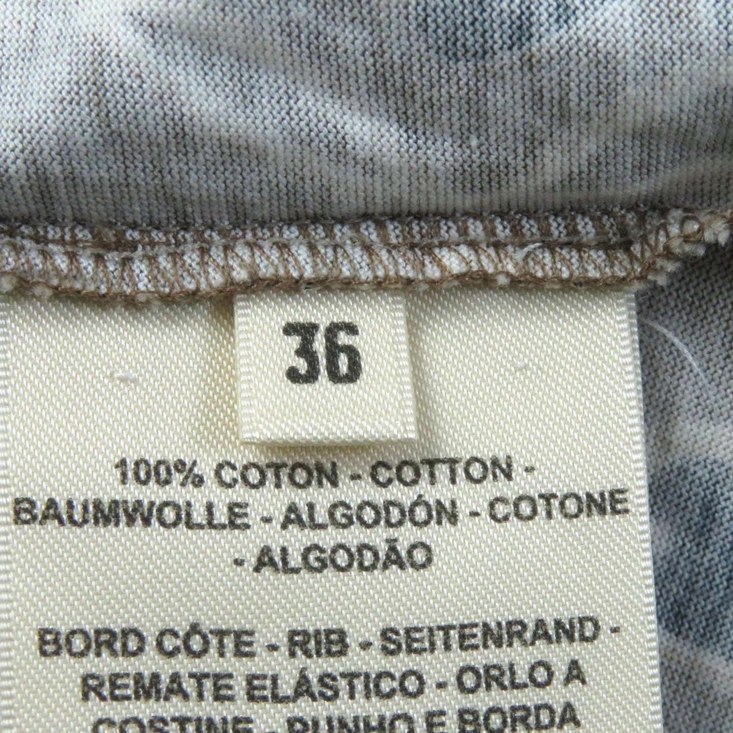 HERMES Short sleeve T-shirt 2H4618DB cotton Brown type Morning walk Promenade du Matin 36