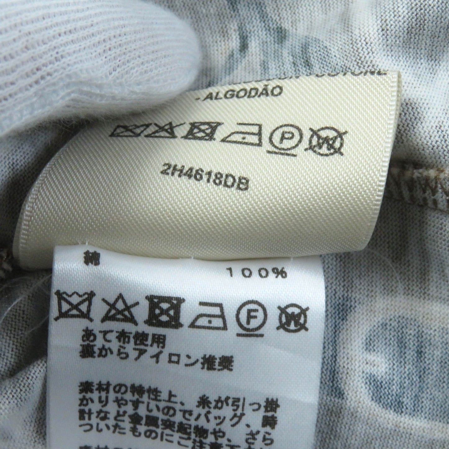 HERMES Short sleeve T-shirt 2H4618DB cotton Brown type Morning walk Promenade du Matin 36