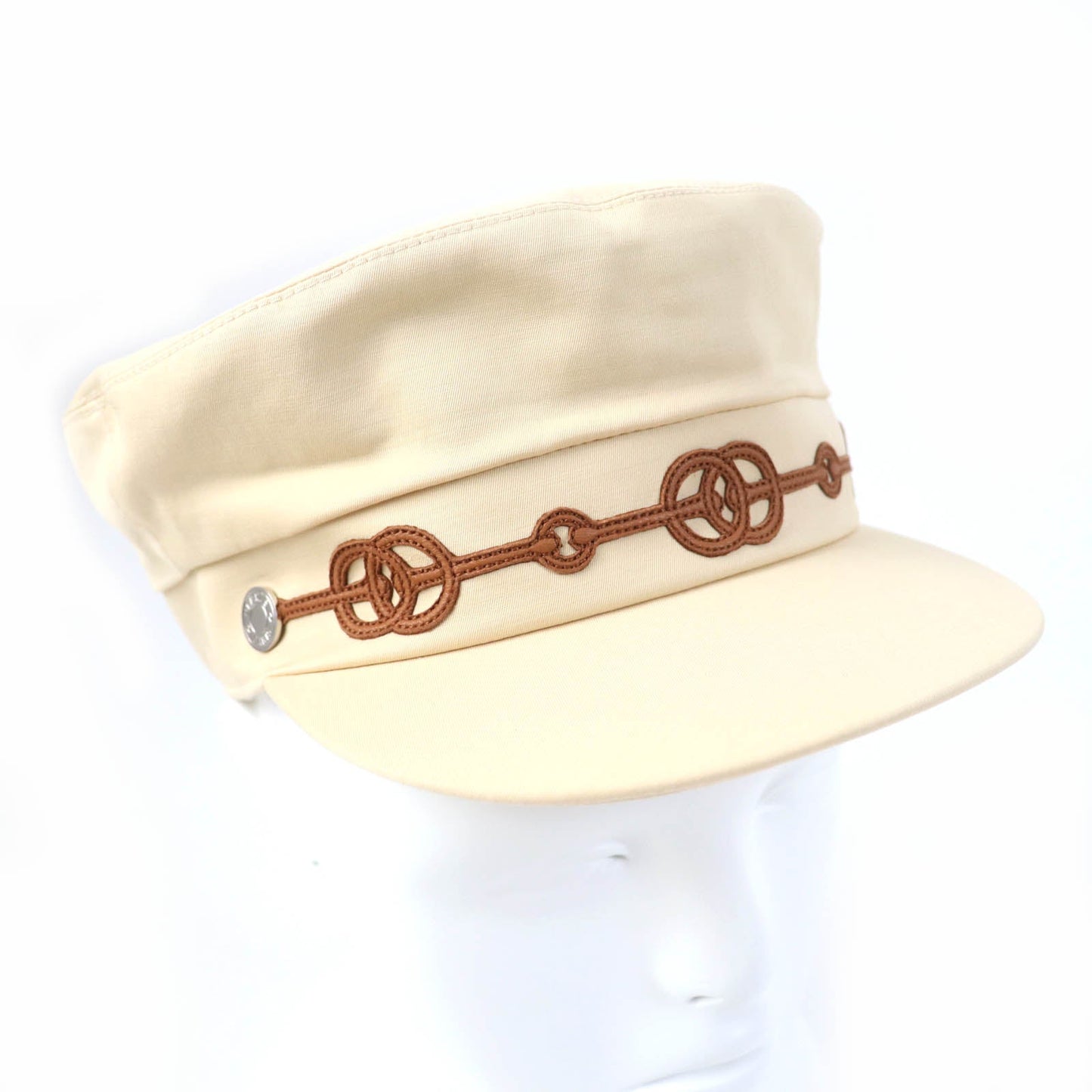 HERMES Casquette cotton beige Kabul Cricket 56
