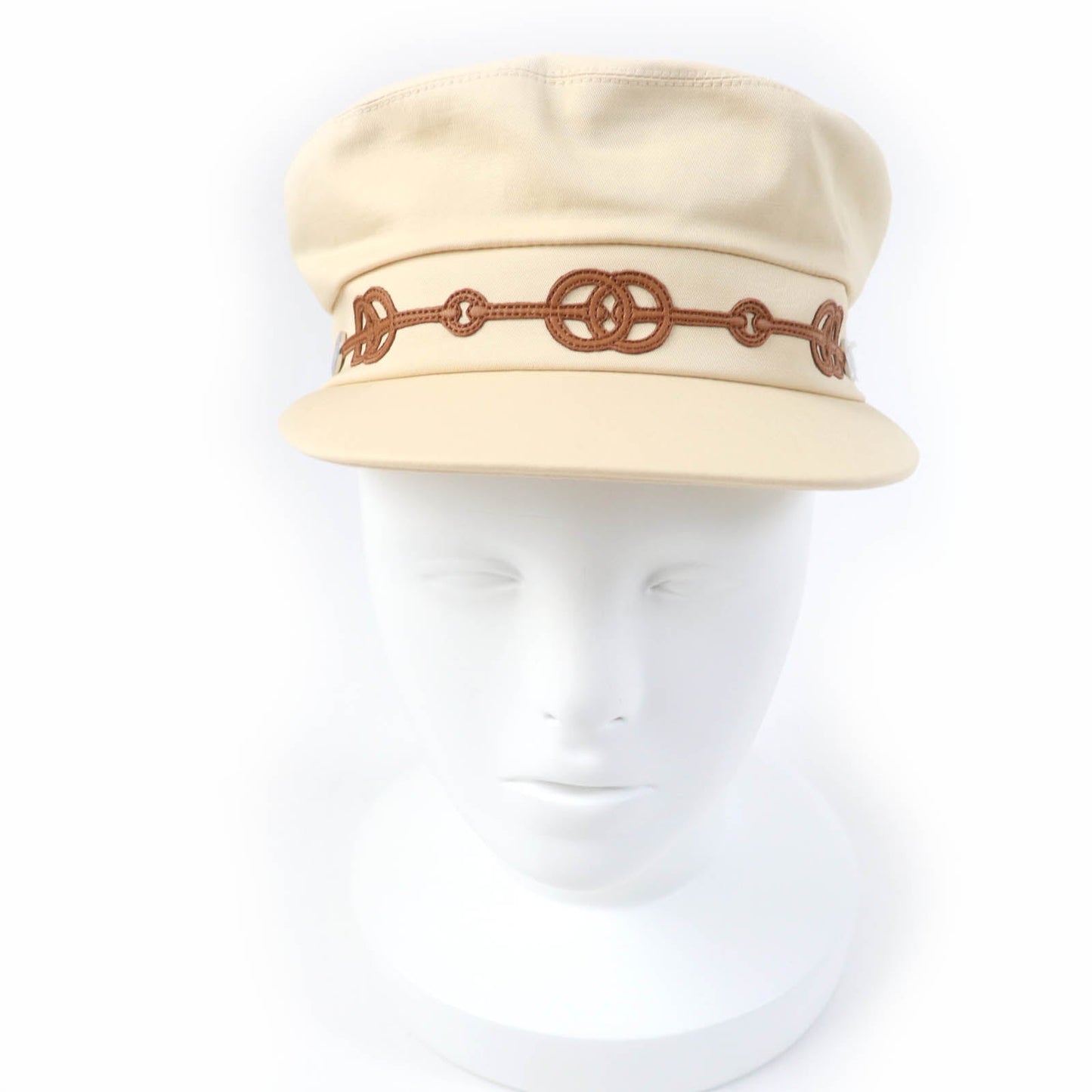 HERMES Casquette cotton beige Kabul Cricket 56