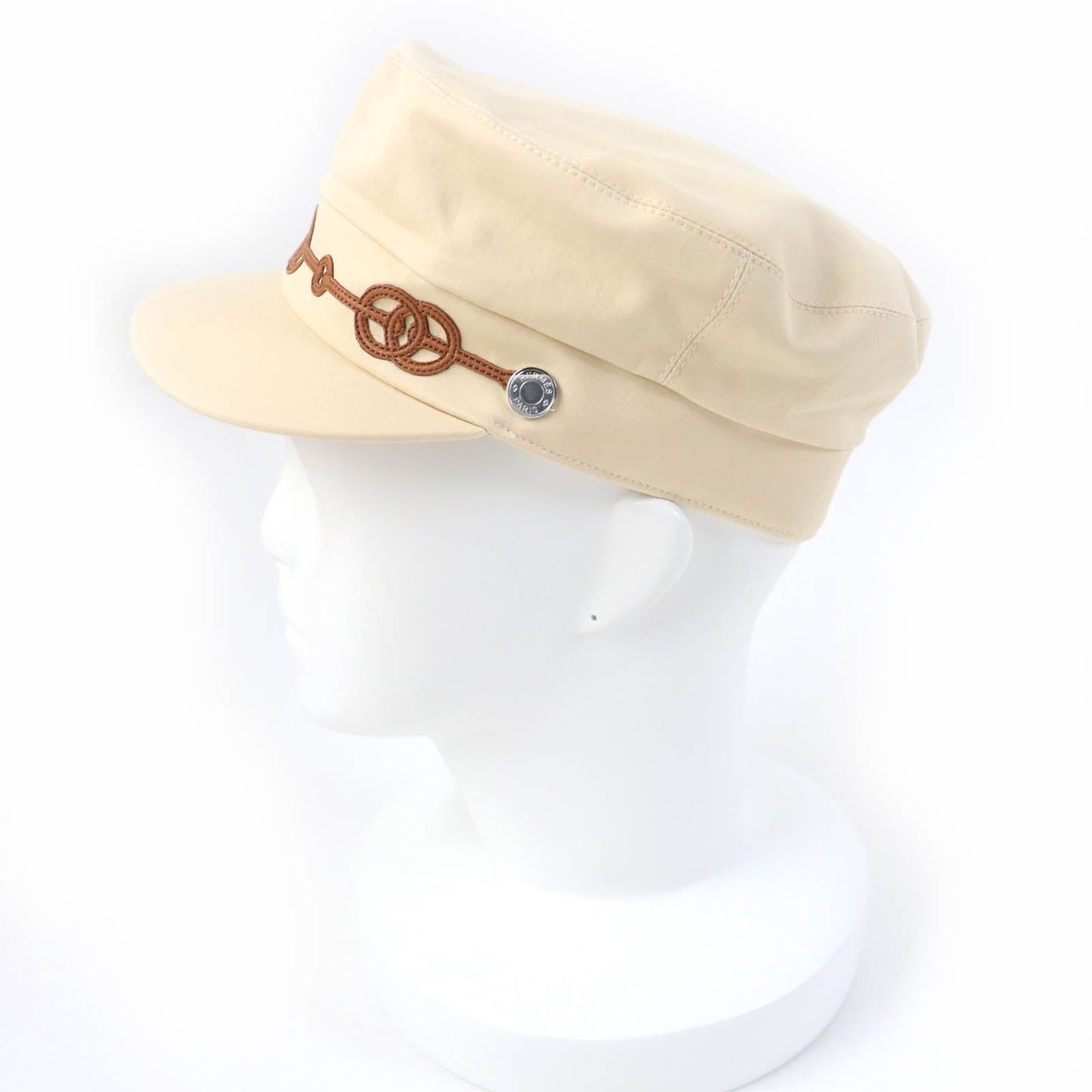 HERMES Casquette cotton beige Kabul Cricket 56