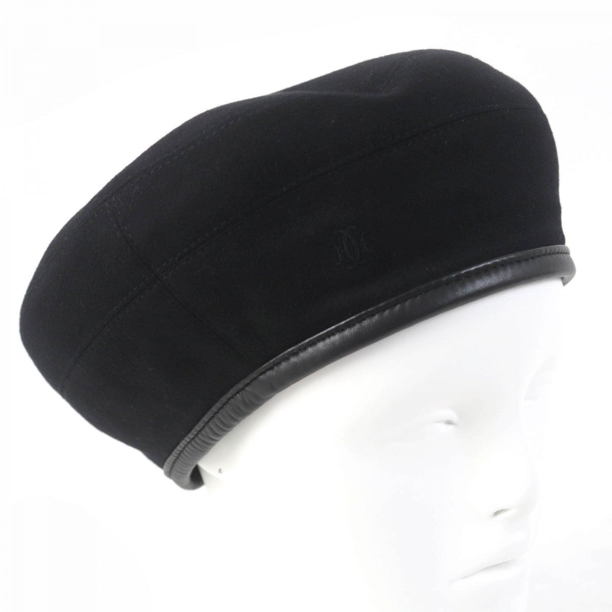 HERMES beret cashmere black 58