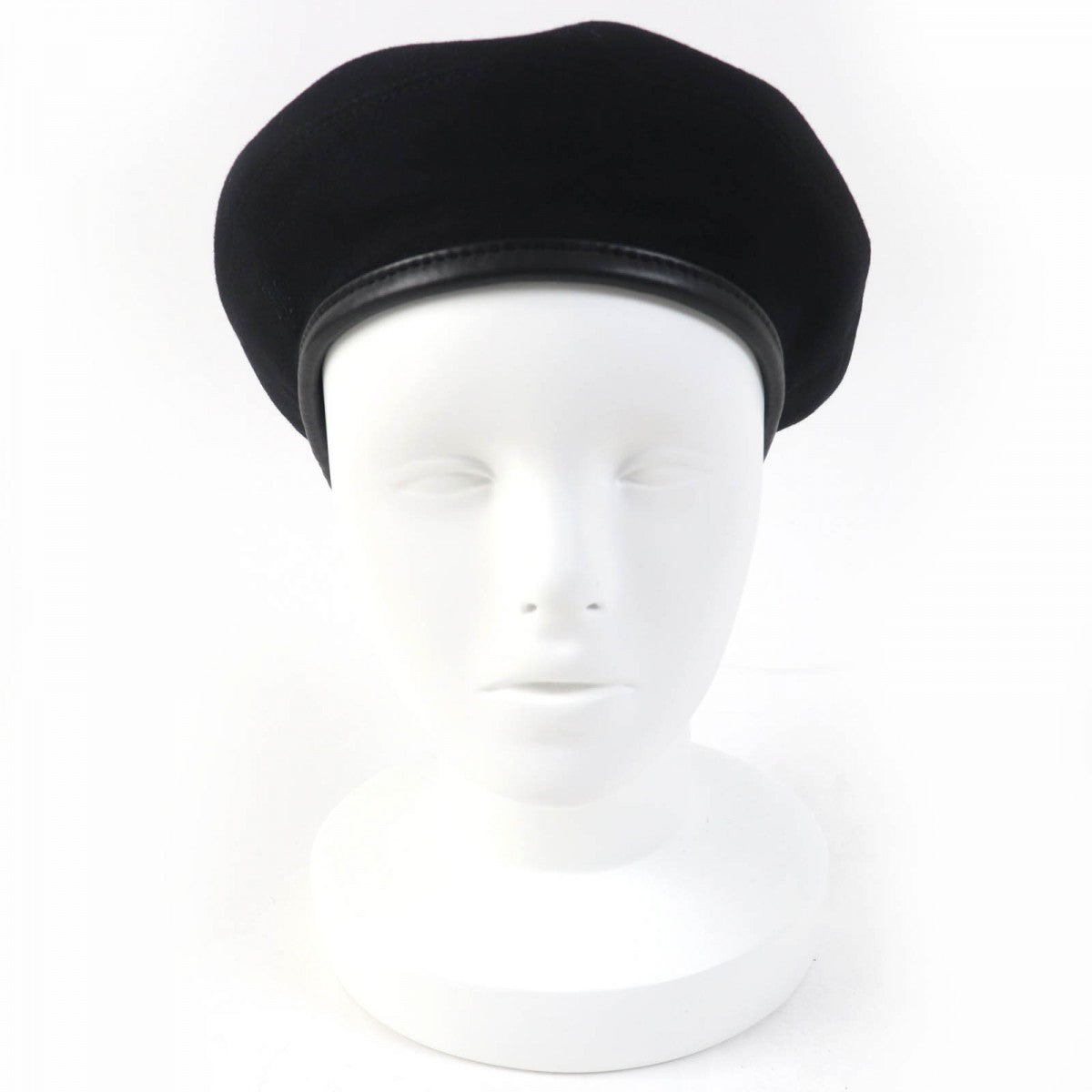 HERMES beret cashmere black 58